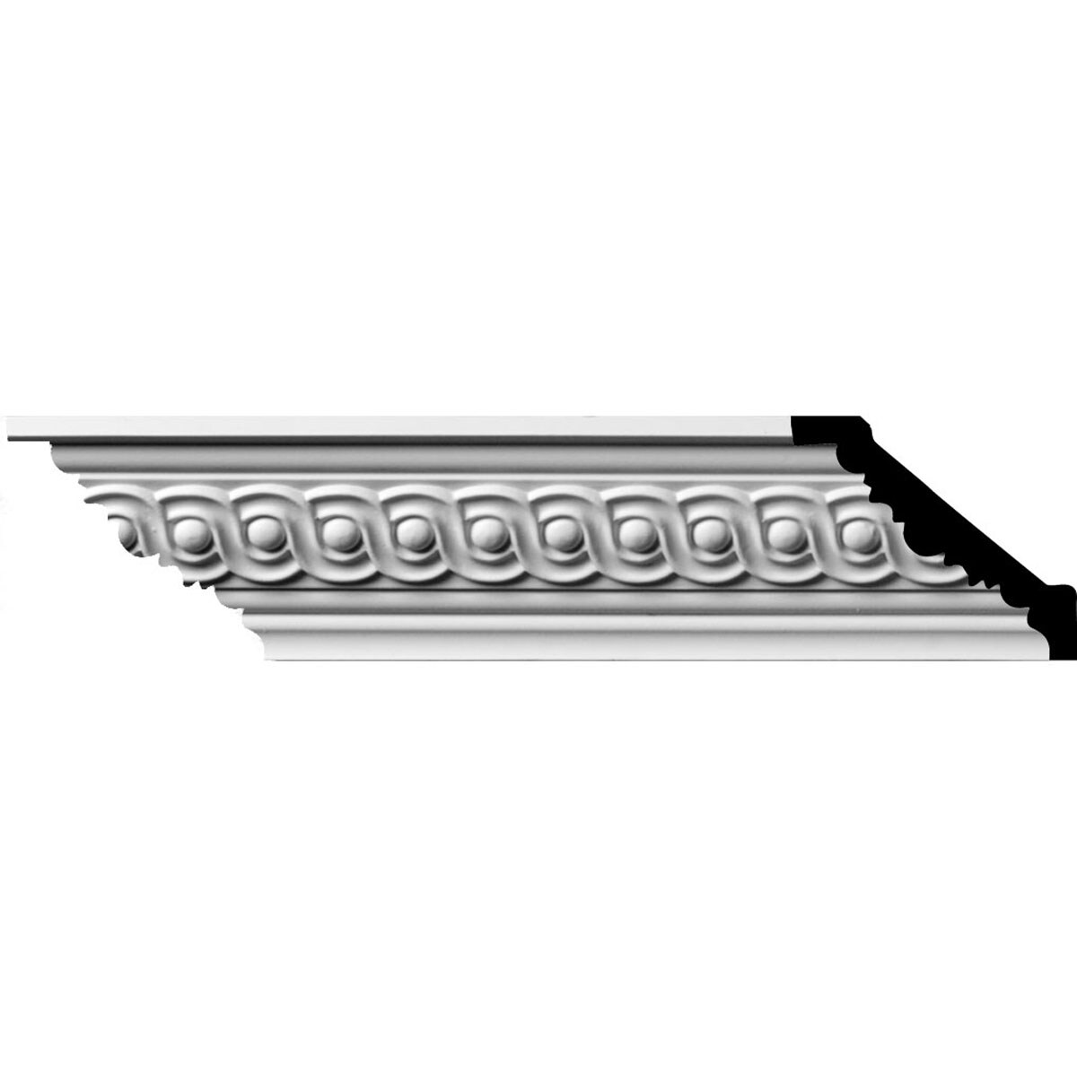 Ekena Millwork MLD03X02X04FO-CASE-8 Foster Running Coin 2-1/4-in x 7-ft 10-1/2-in Primed Urethane MLD03X02X04FO-CASE-8 Crown Moulding 8 -Pack