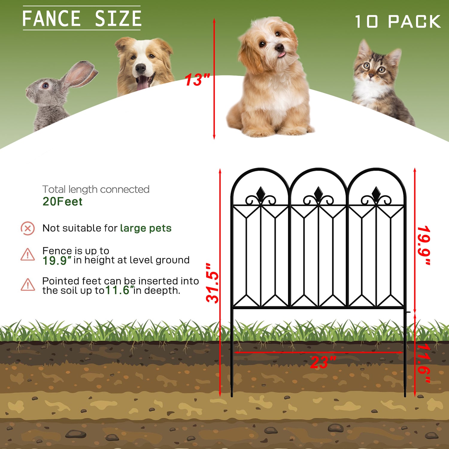 FUFU&GAGA LJY-WFKF170141-02 Garden-Utility-Fencing - View #14