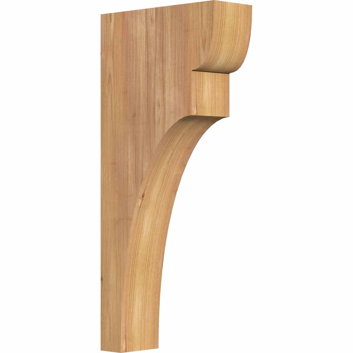 Ekena Millwork COR04X10X22YOR00SWR 3.5-in x 10-in x 22-in Yorktown Unfinished Western red cedar Wood Paintable/Stainable Corbel