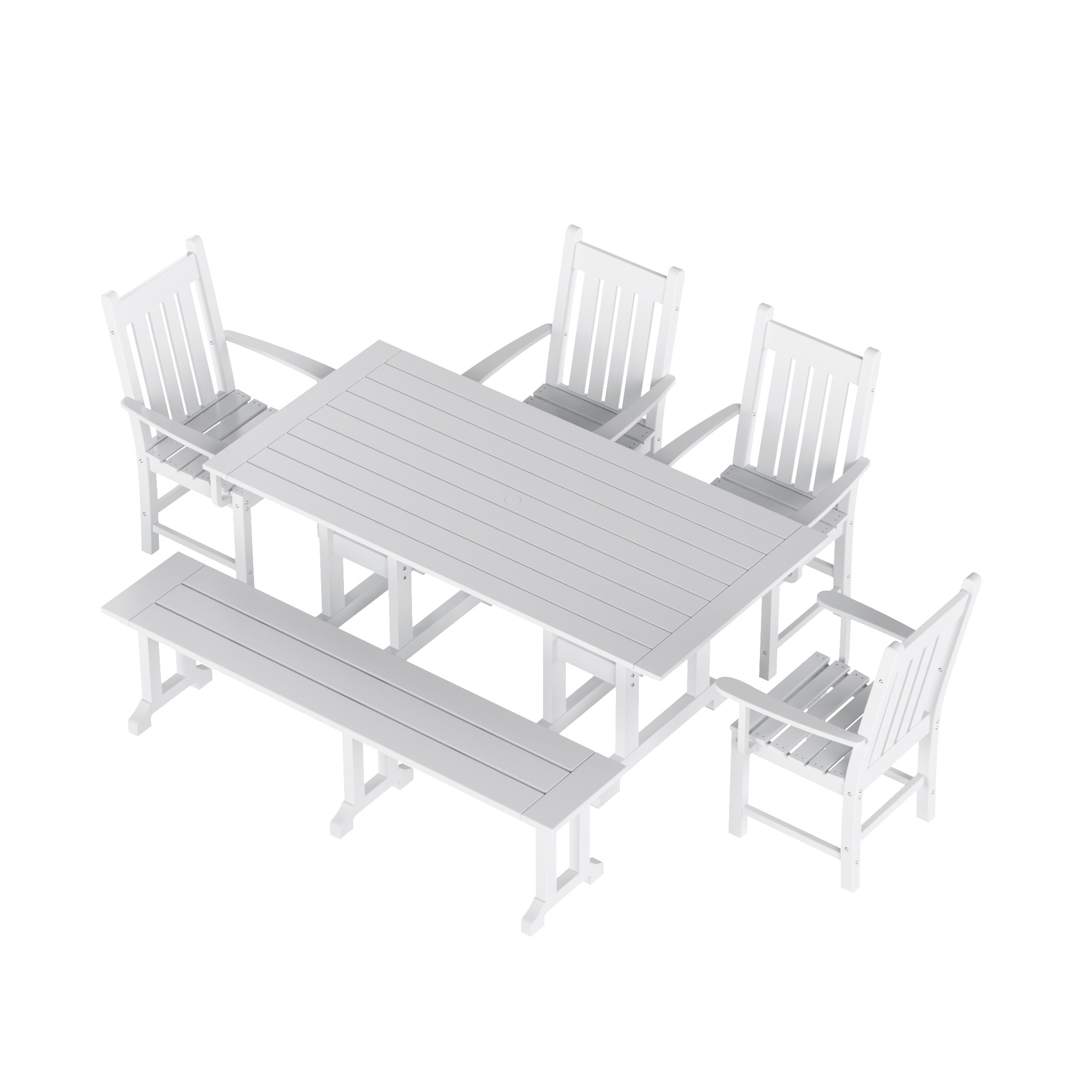 Westin Furniture OP2007-WH benches - View #8