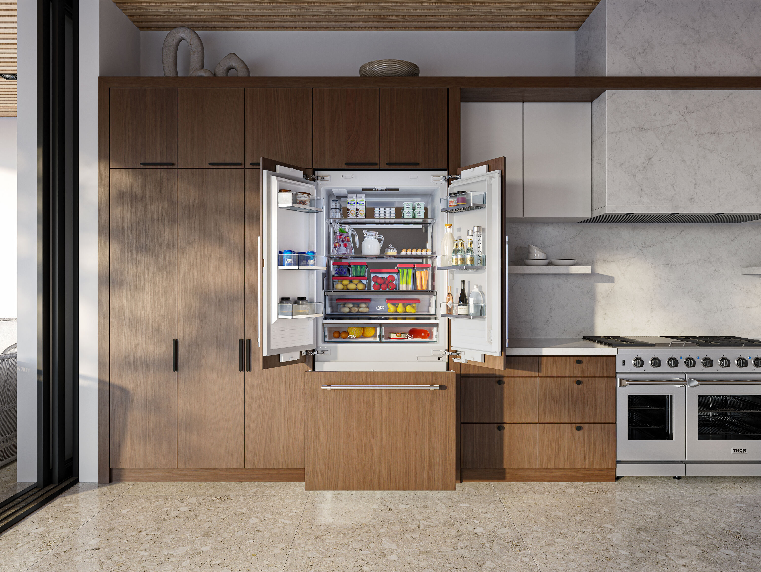 Thor Kitchen XRF3619BFP French-Door-Refrigerators - View #3