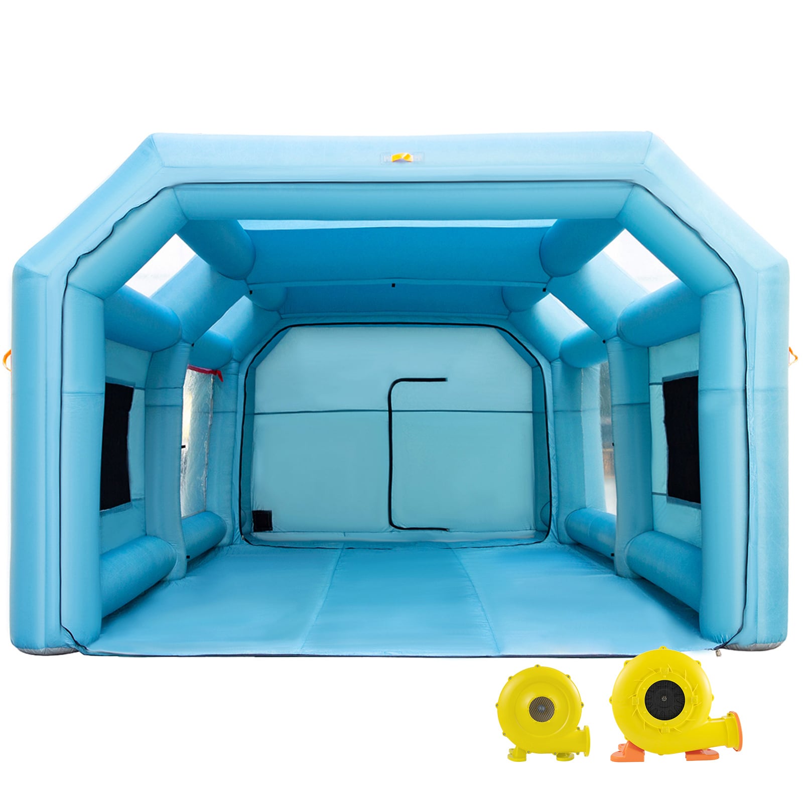 VEVOR Portable Inflatable Paint Booth 28x15x10ft Inflatable Spray Booth Car Paint Tent with Air Filter System and 2 Blowers Upgraded Blow Up Spray Booth Tent Auto Paint Workstation Car Parking Gara