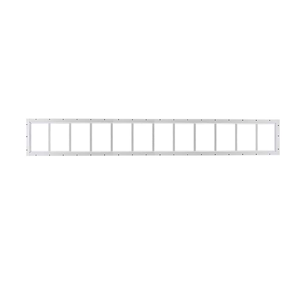 Shed Windows and More 1072WF Fixed Transom 10 in x 72 in White Aluminum Window (Flush Mount) Fixed Window Tempered Glass