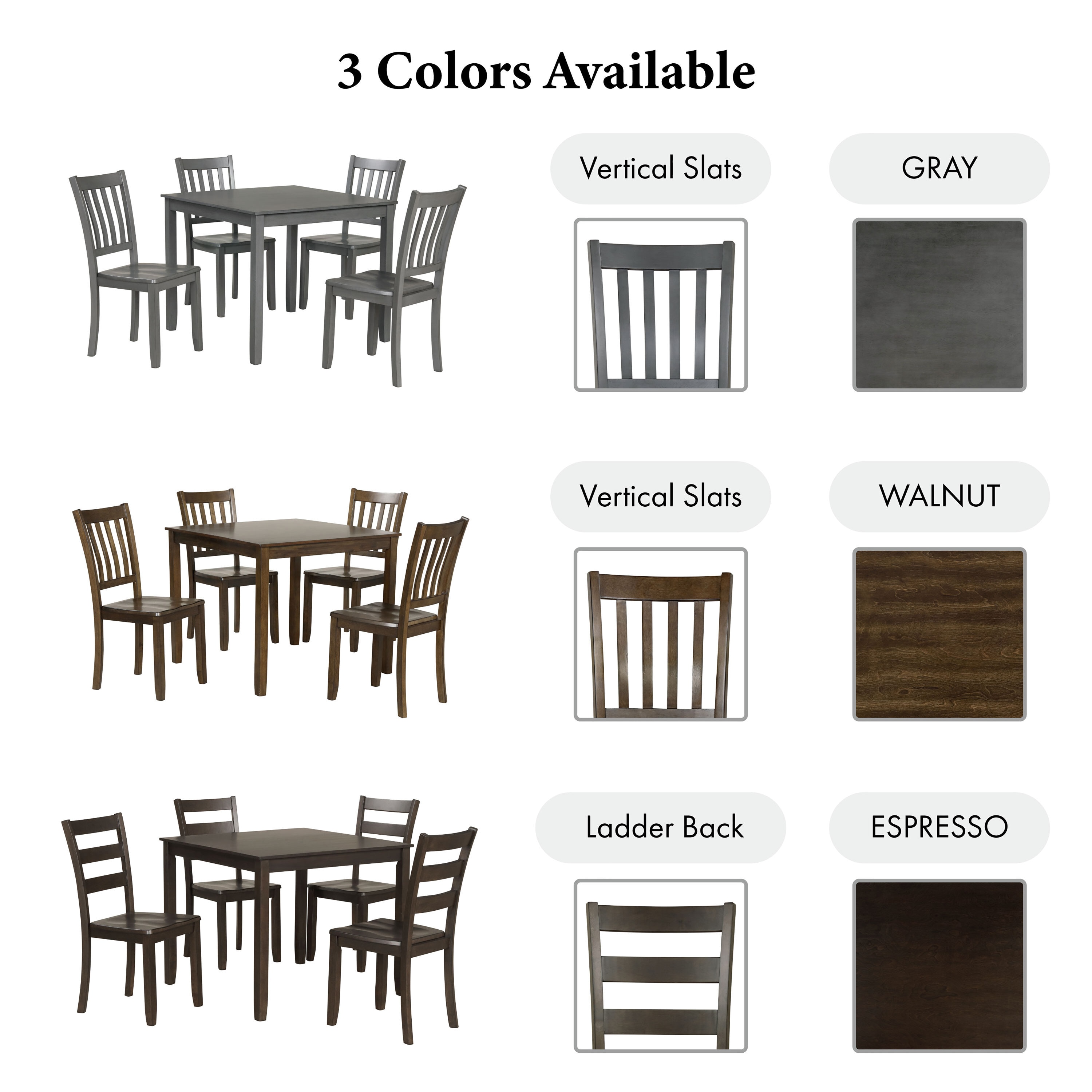 Furniture of America EC-3583GY-T-5PK Dining-Sets - View #18