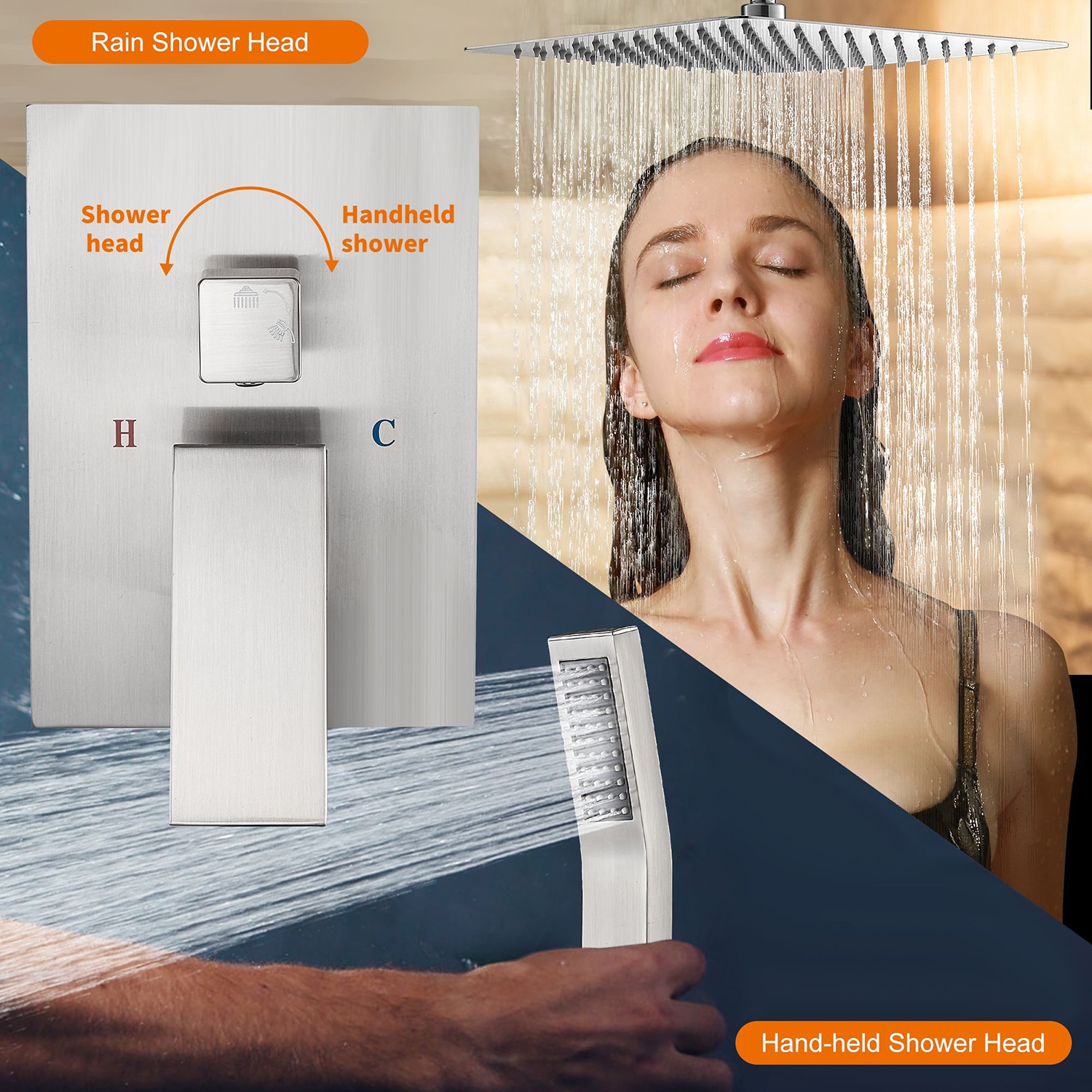 Cobbe SSF0112N Showerhead-Bar-Panels - View #2