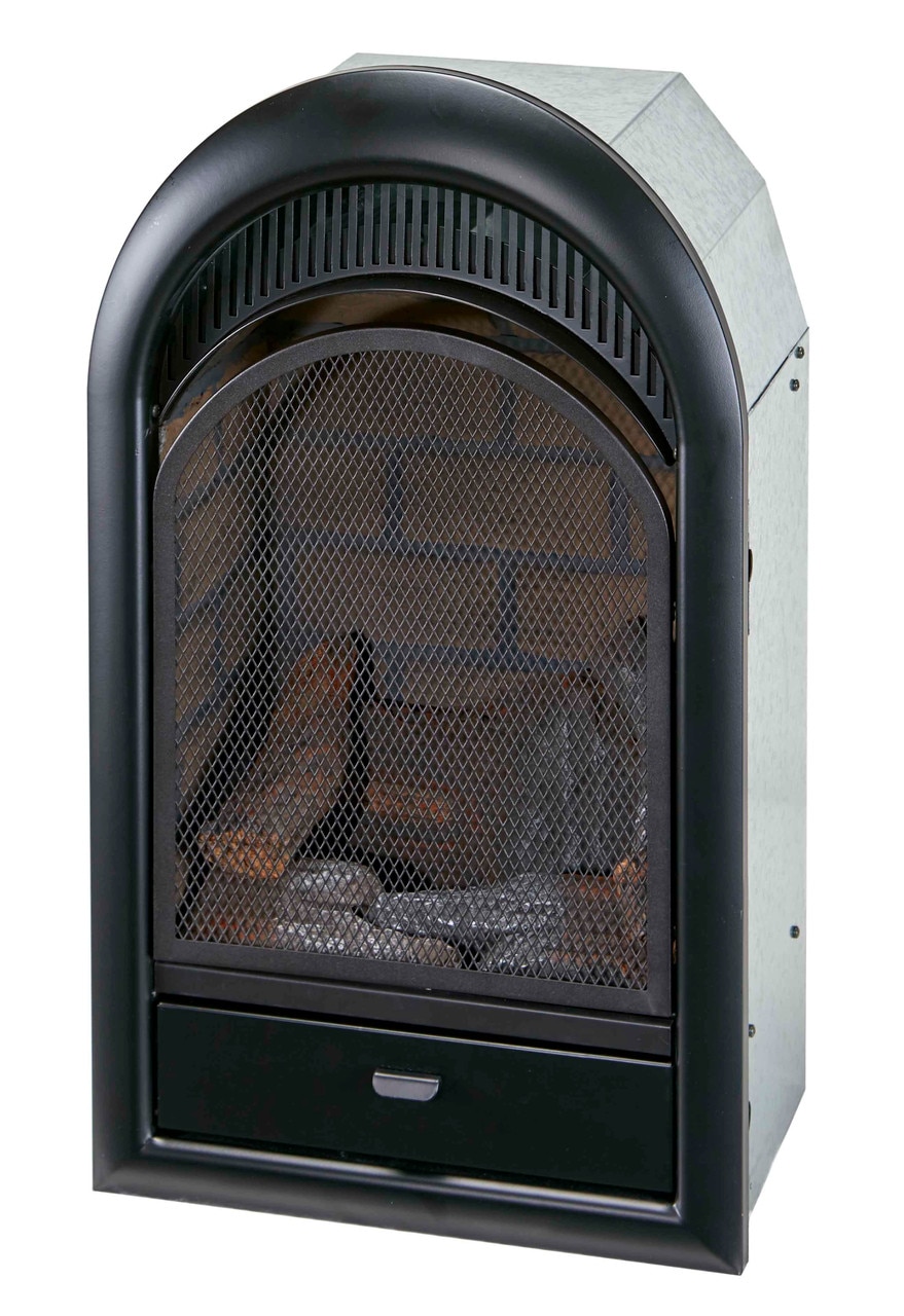 Bluegrass Living 14-in W 10000-BTU Black Vent-free Dual-Burner Gas ...