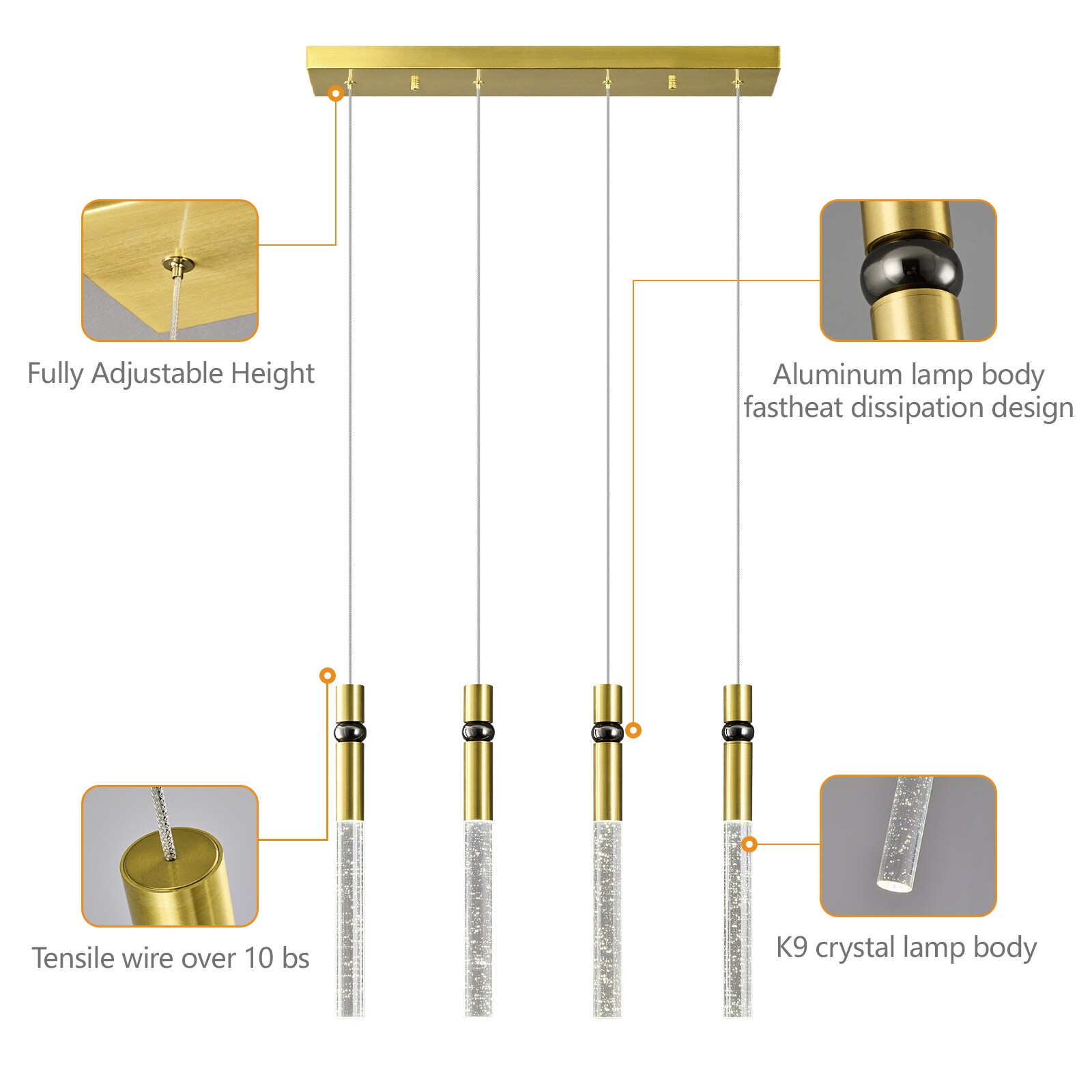 ZHLLMQ JP-023-GOLD-4C Pendant-Lights - View #4