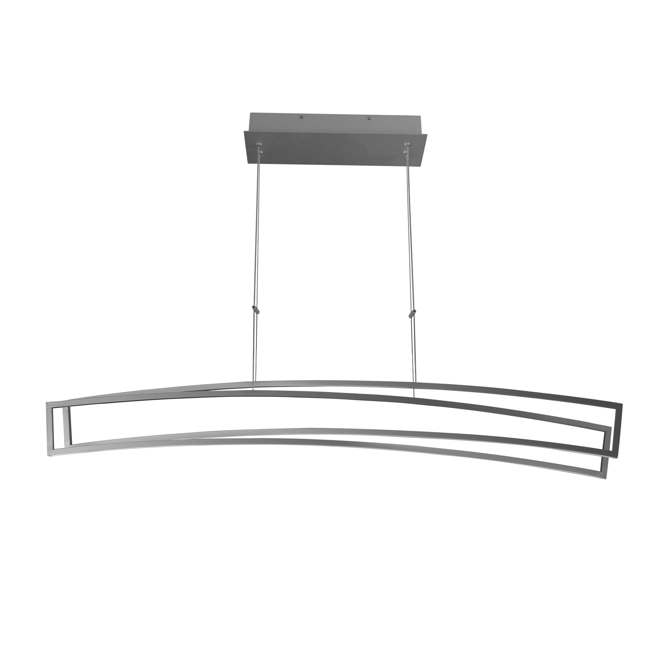 Sirius 46-Inch Silver Integrated LED Linear Chandelier