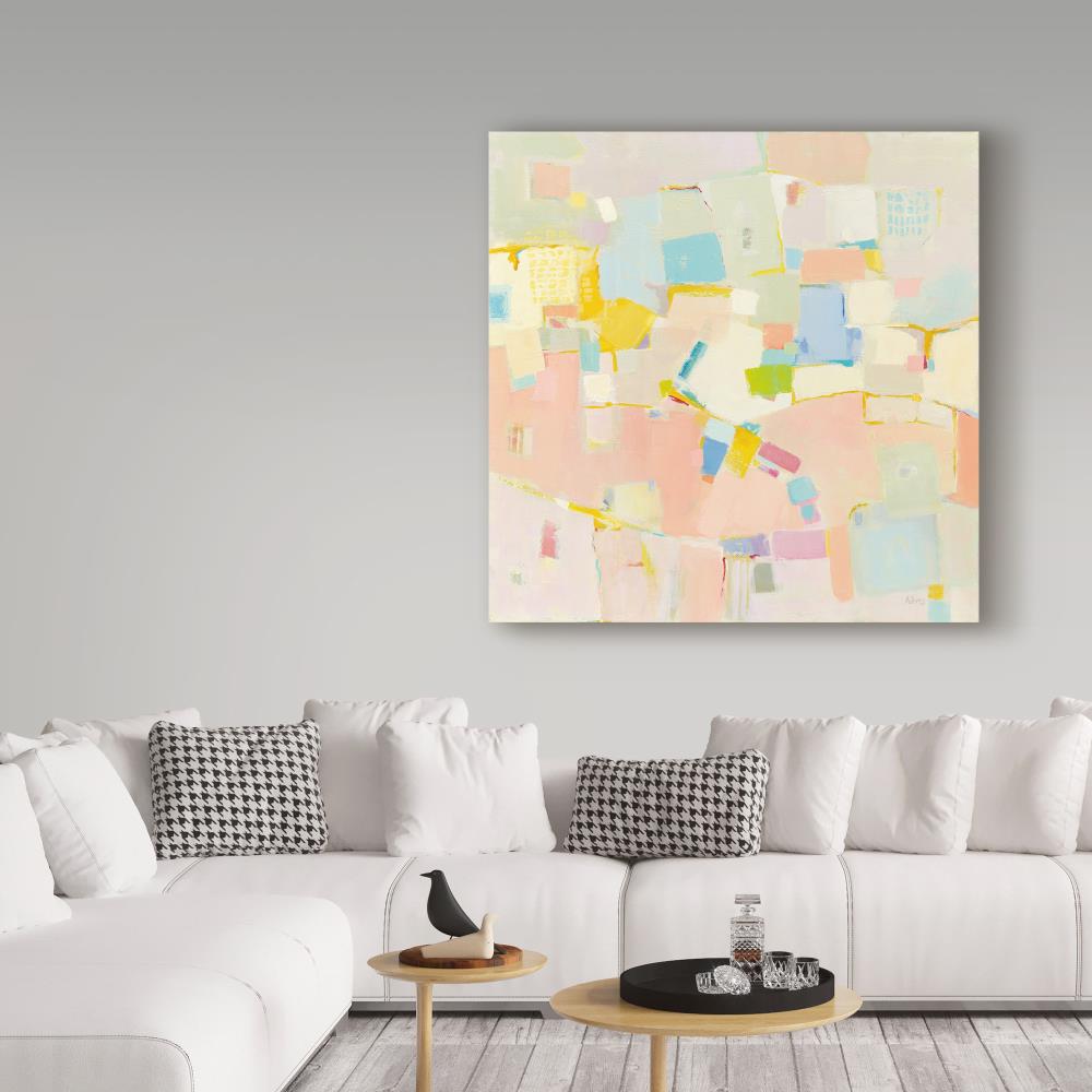 Trademark Fine Art WAP03828-C3535GG Phyllis Adams "Block Party" 35x35 Canvas Art Phyllis Adams Multicolor 35-Inches H x 35-Inches W Abstract Canvas Print