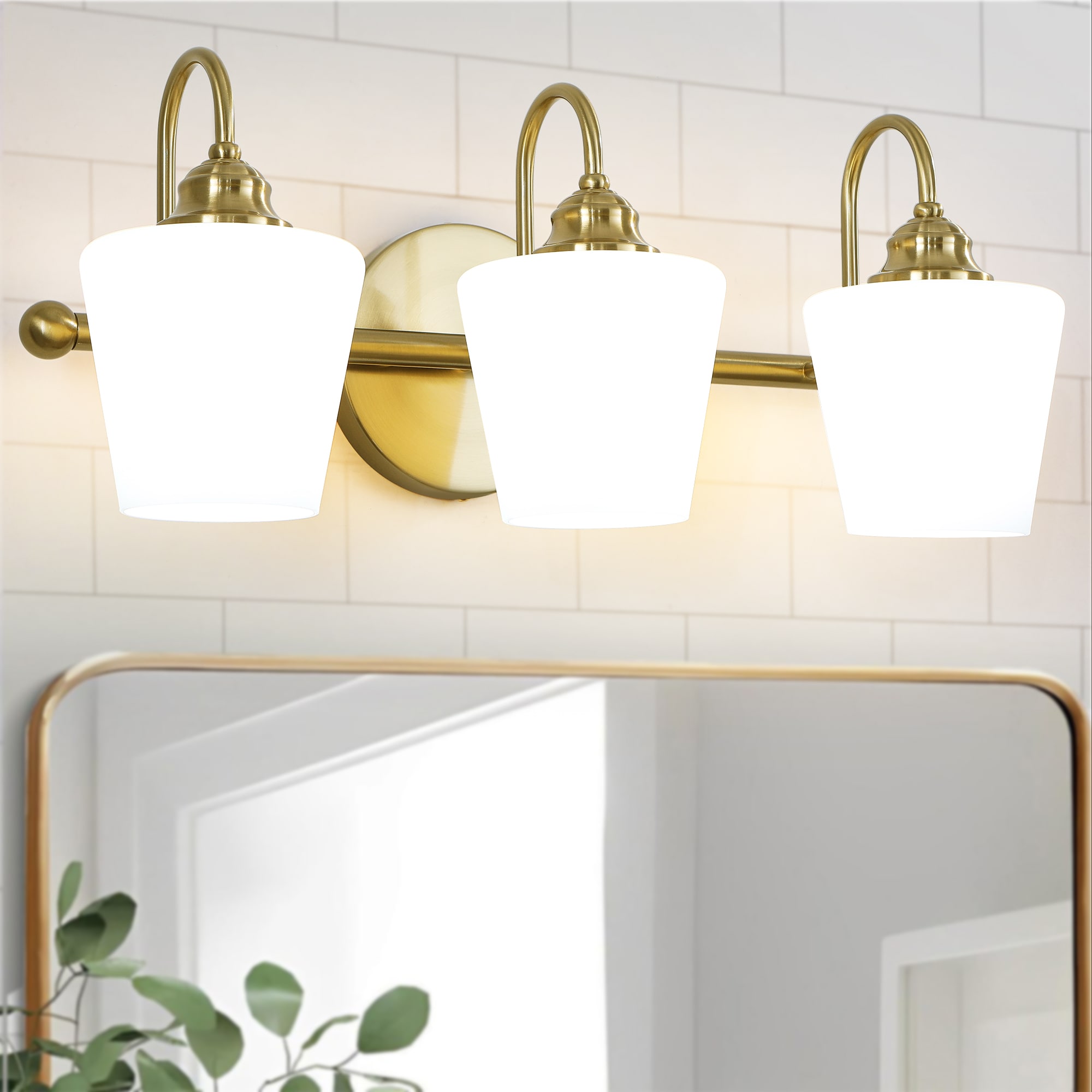 ZemSum 21-in 3 Light Brass Modern/contemporary Bathroom Vanity light