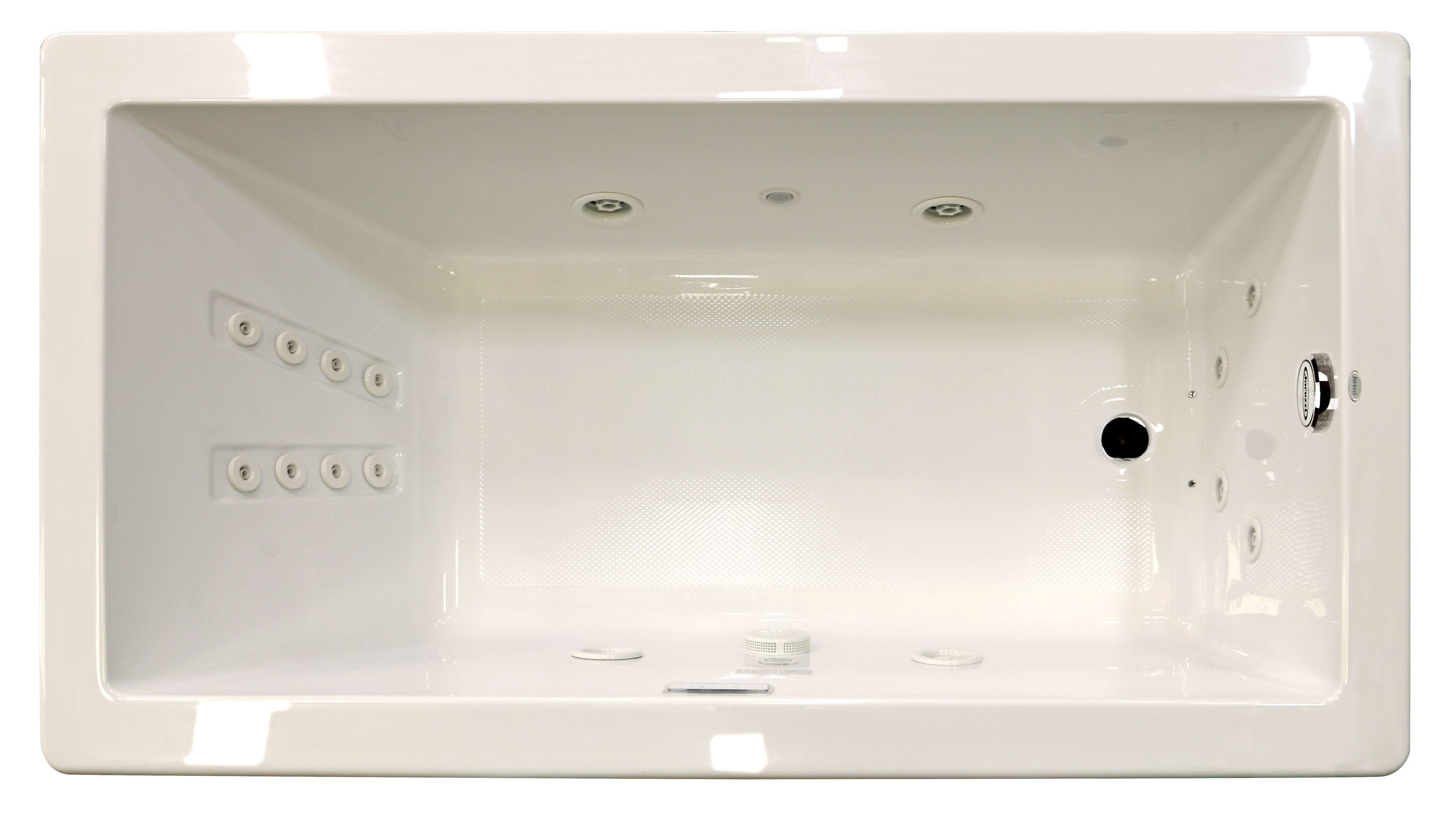 Jacuzzi SOL7242WRL4CWY SOLNA 42-in x 72-in Oyster Acrylic Drop-In and Undermount Whirlpool Tub (Right Drain)
