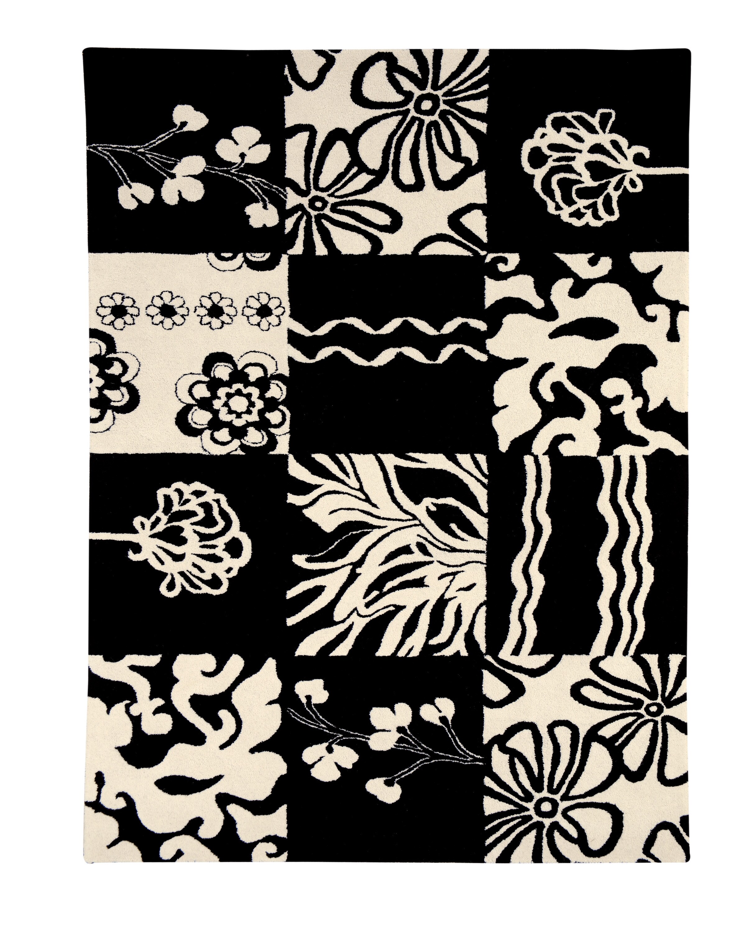 DYNAMIC RUGS NL9121309090 Nolita 8 x 11 Wool Black Block Area Rug