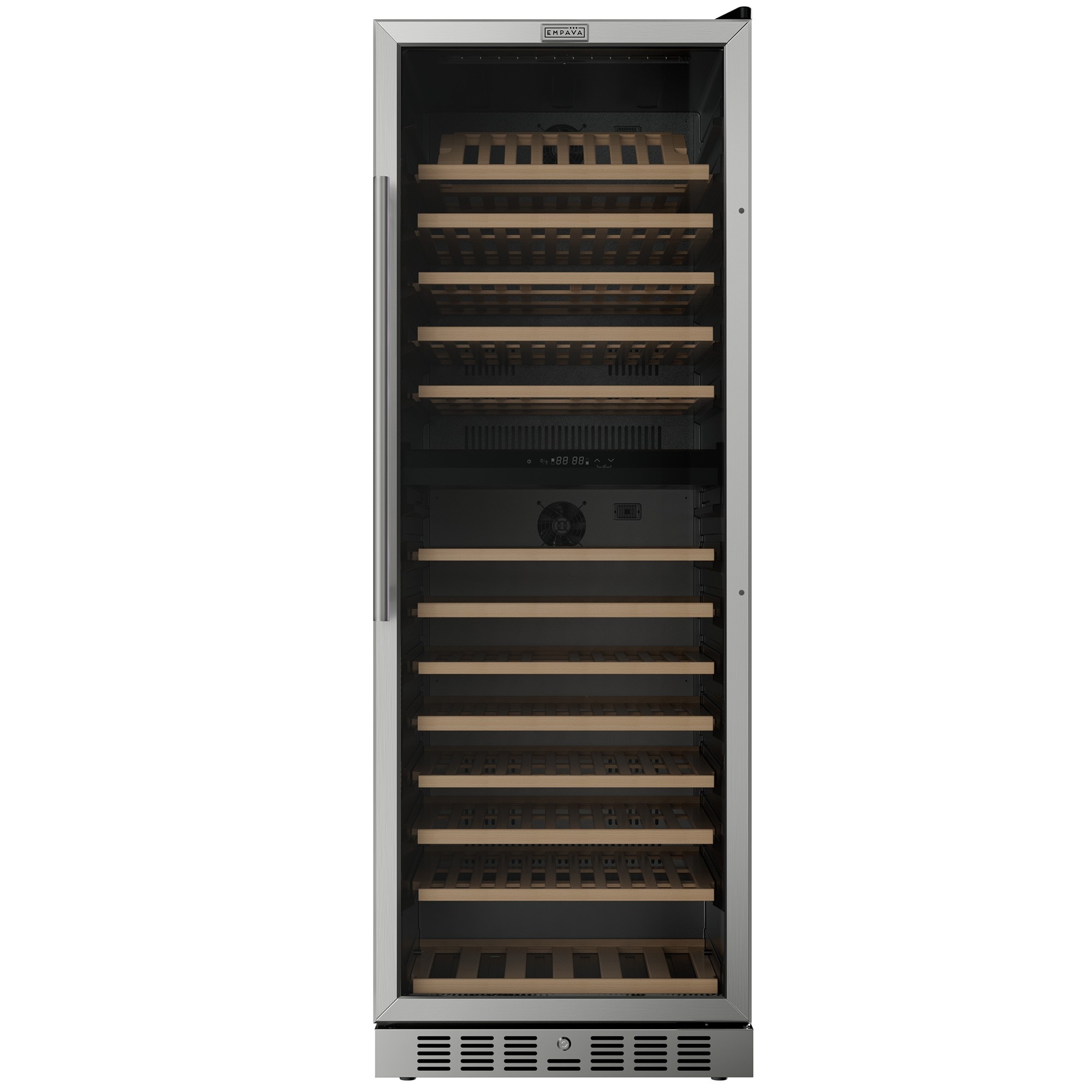 Empava - 23.43-in W 163 -Bottles Stainless Steel Dual Zone Cooling Built-in Indoor Wine Cooler