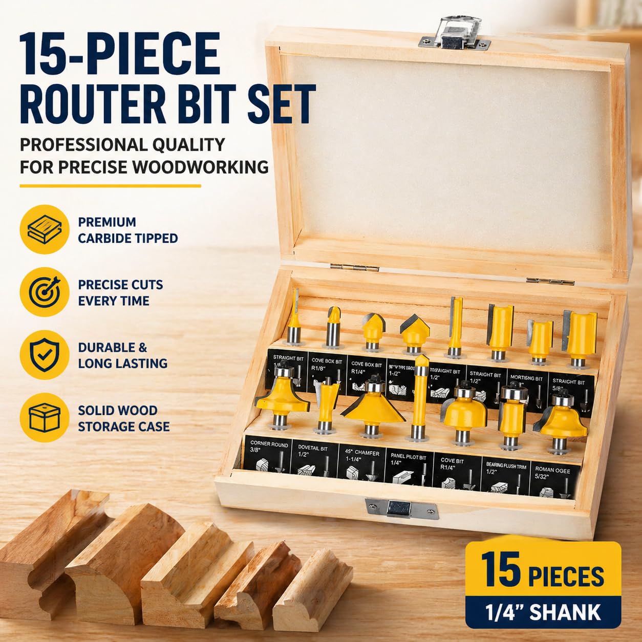 SenQWFa LDC0811Q289 Cabinetry-Joinery-Router-Bits - View #4