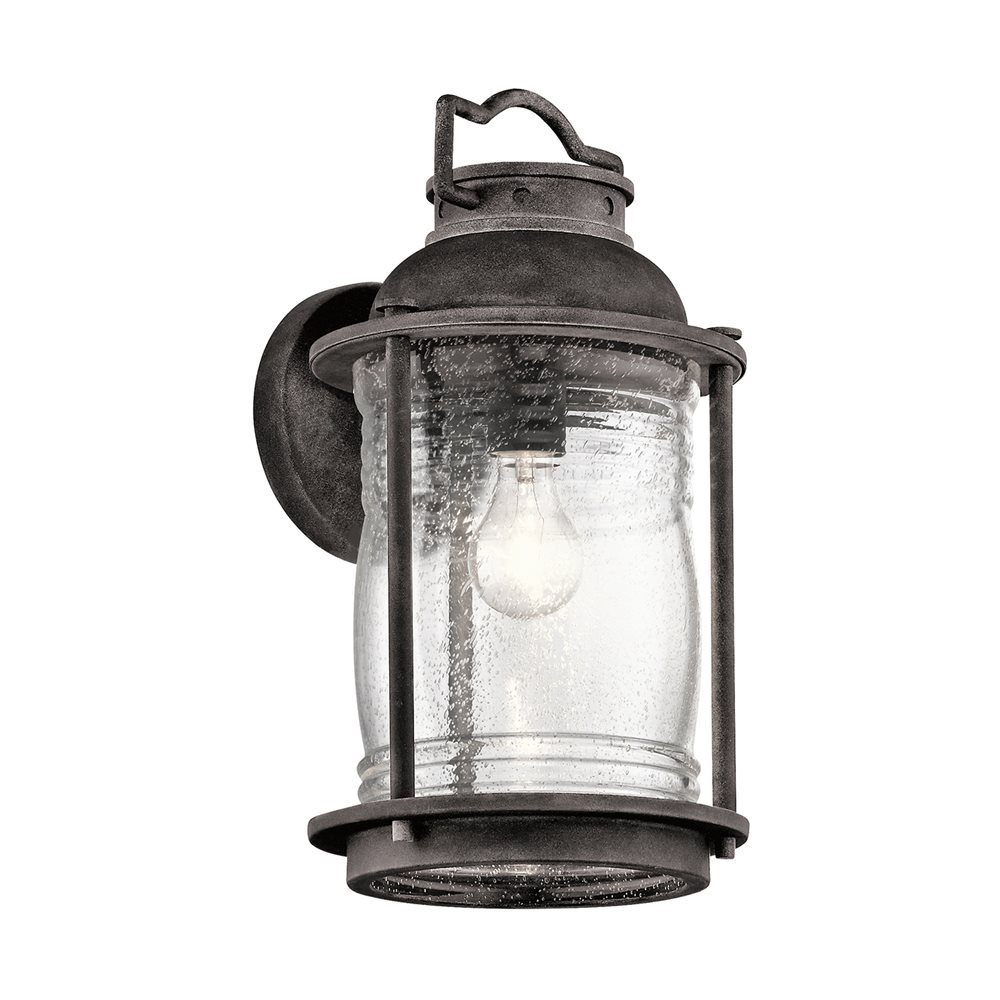 Kichler 49571WZC Ashland Bay 1 -Light 16-in H Gray Hardwired Outdoor Wall Light