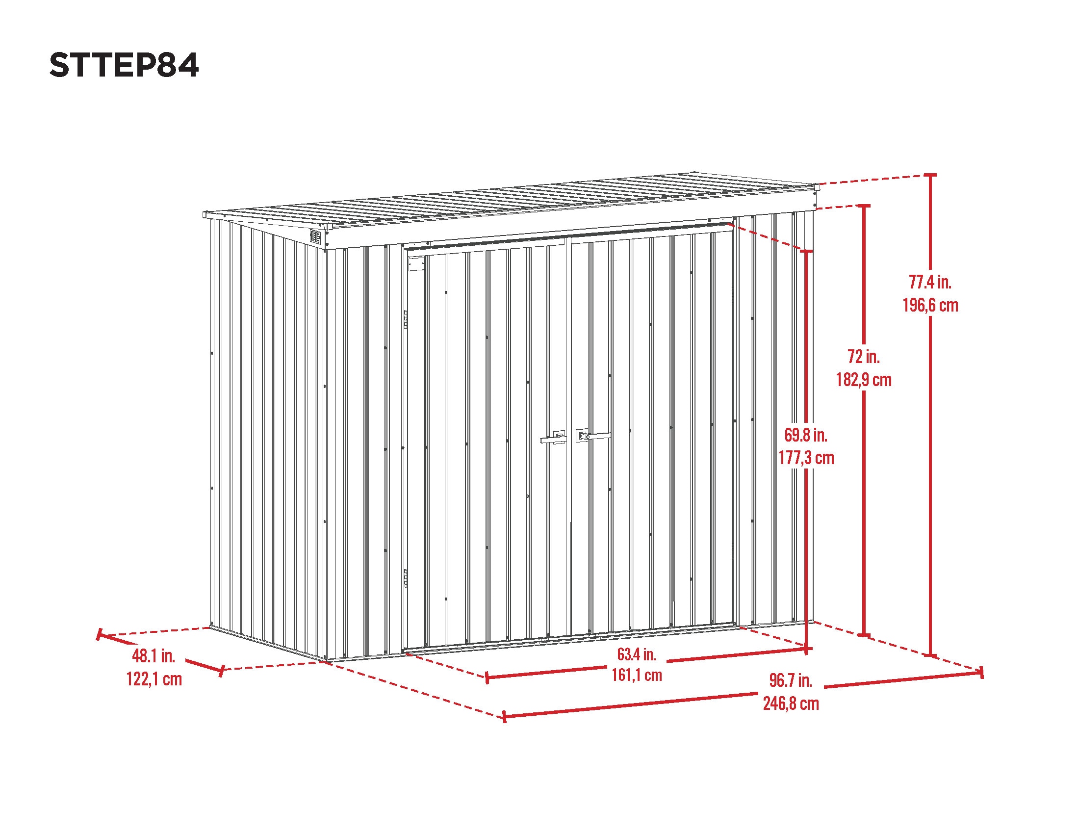 Scotts STTEP84 Metal-Storage-Buildings-Sheds - View #8