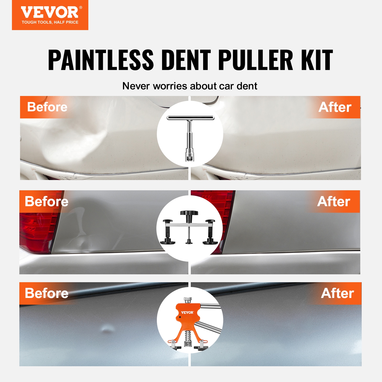 Dent Puller - Paintless Dent Repair - Dent Removal Tools & Kits