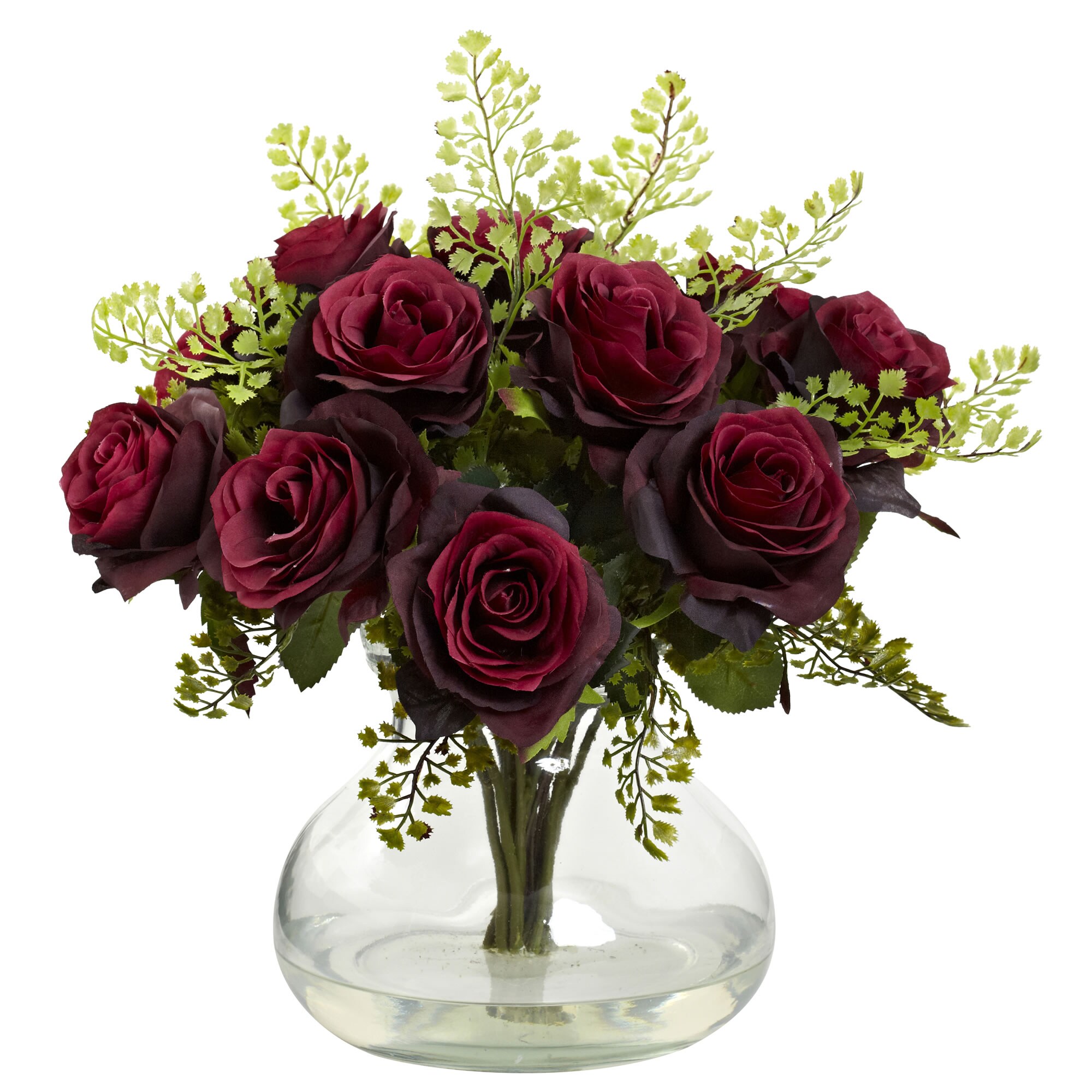 Nearly Natural 14-in Burgundy Indoor Silk Artificial Flower at Lowes.com