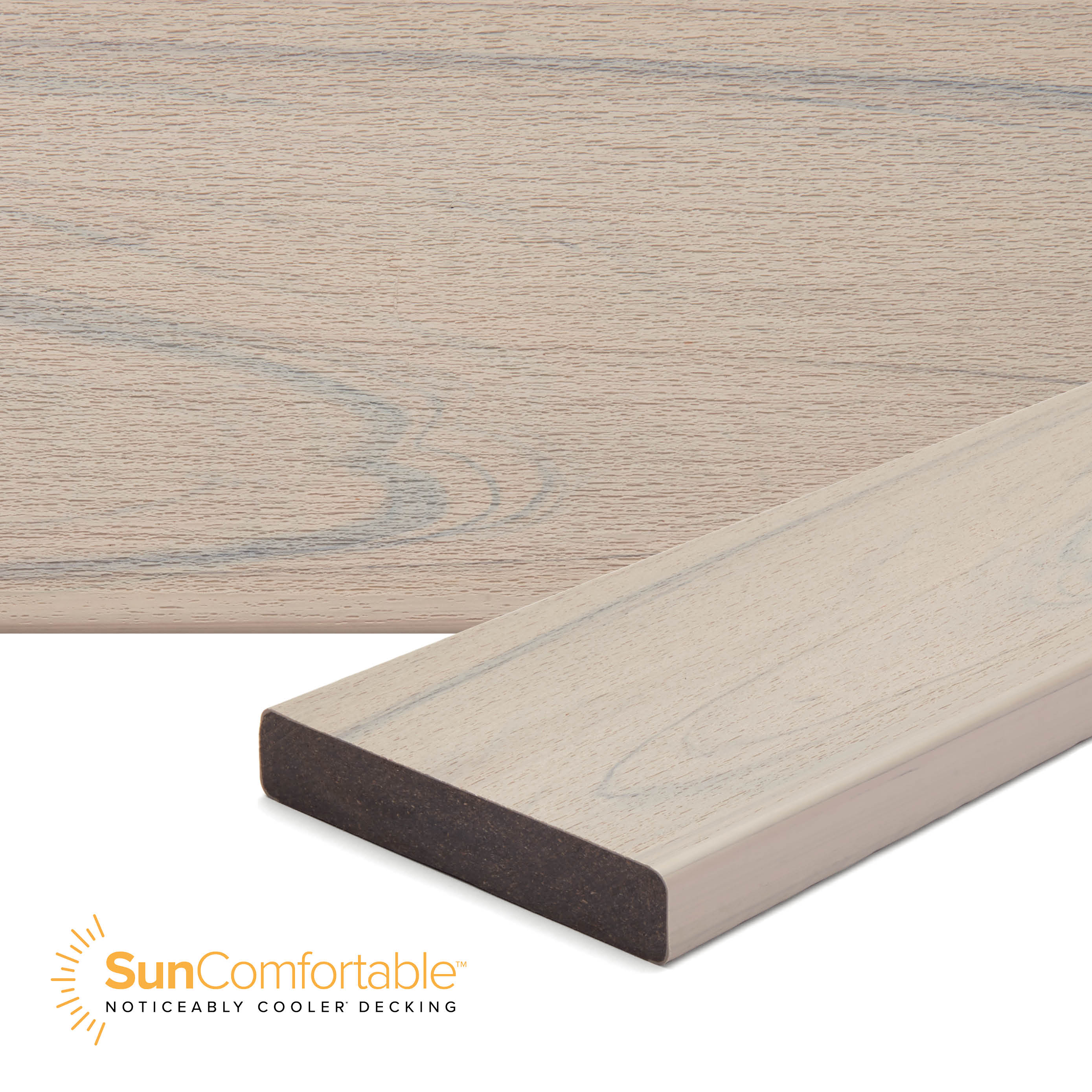 Trex SF010620TLS01 Transcend Lineage 1-in x 6-in x 20-ft Salt Flat Square Composite Deck board