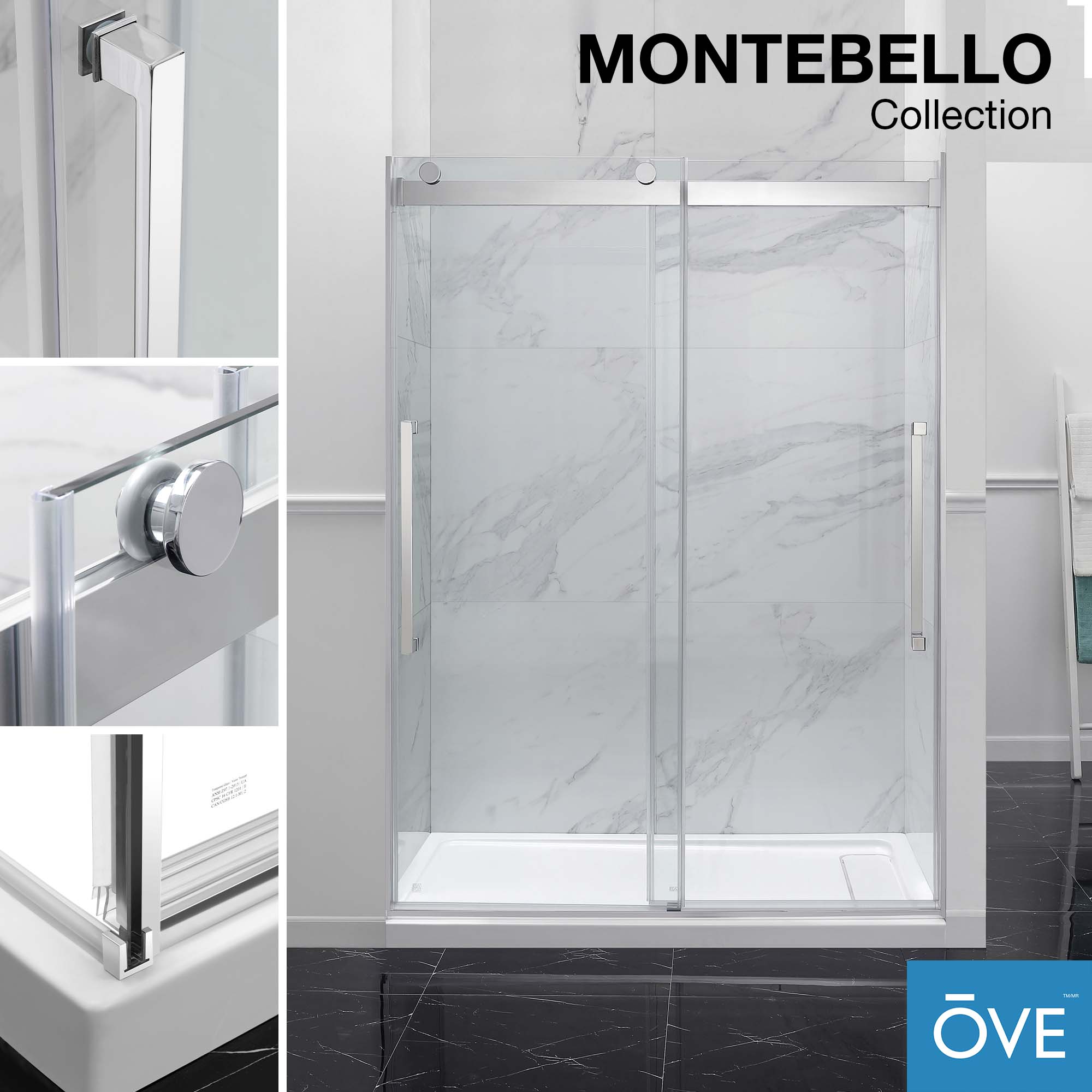 OVE Decors 15SKC-MON260-CHR Alcove-Shower-Kit - View #11