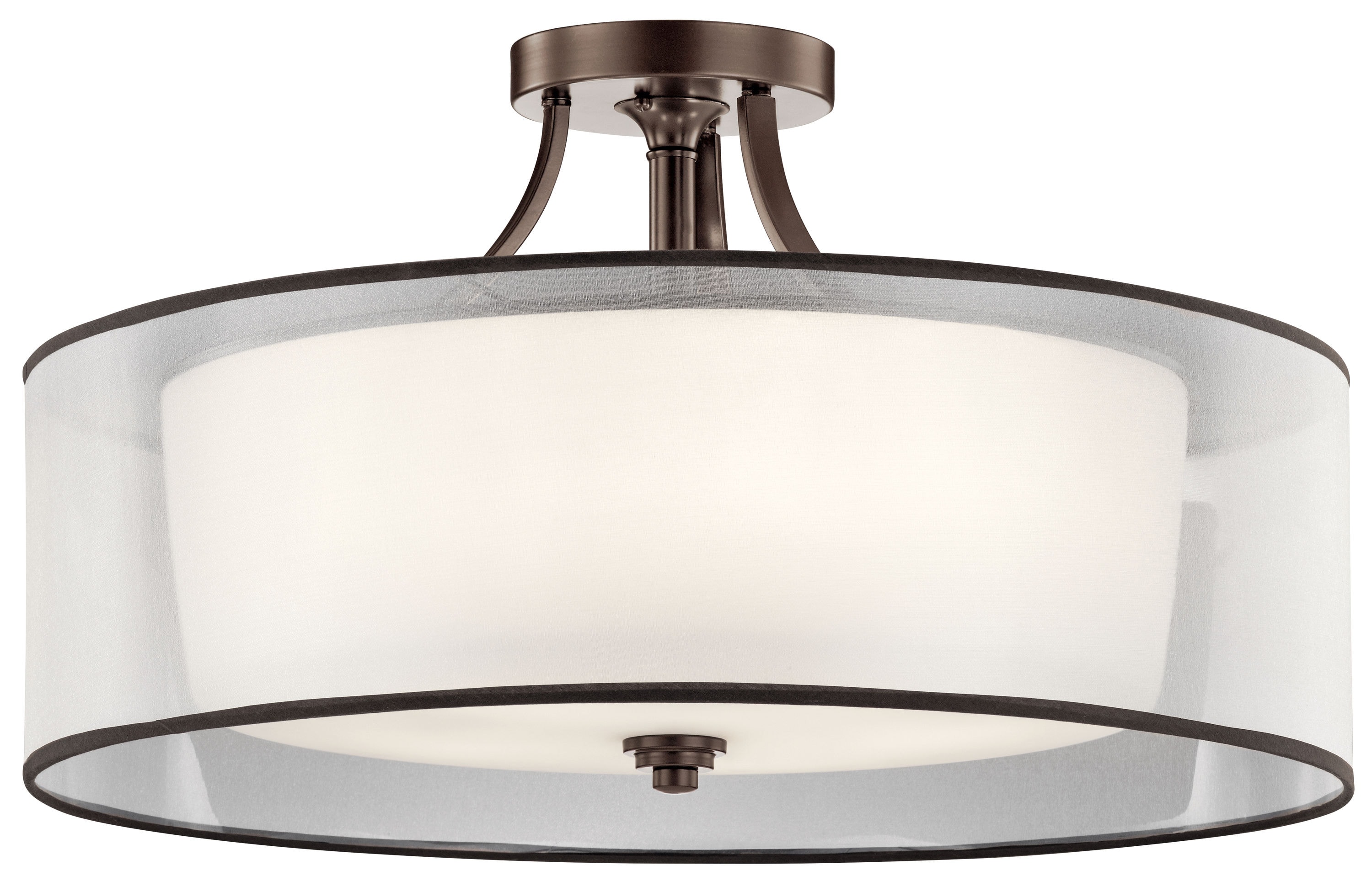 Kichler Lacey 5-Light 28-in Mission Bronze Incandescent Semi-flush ...