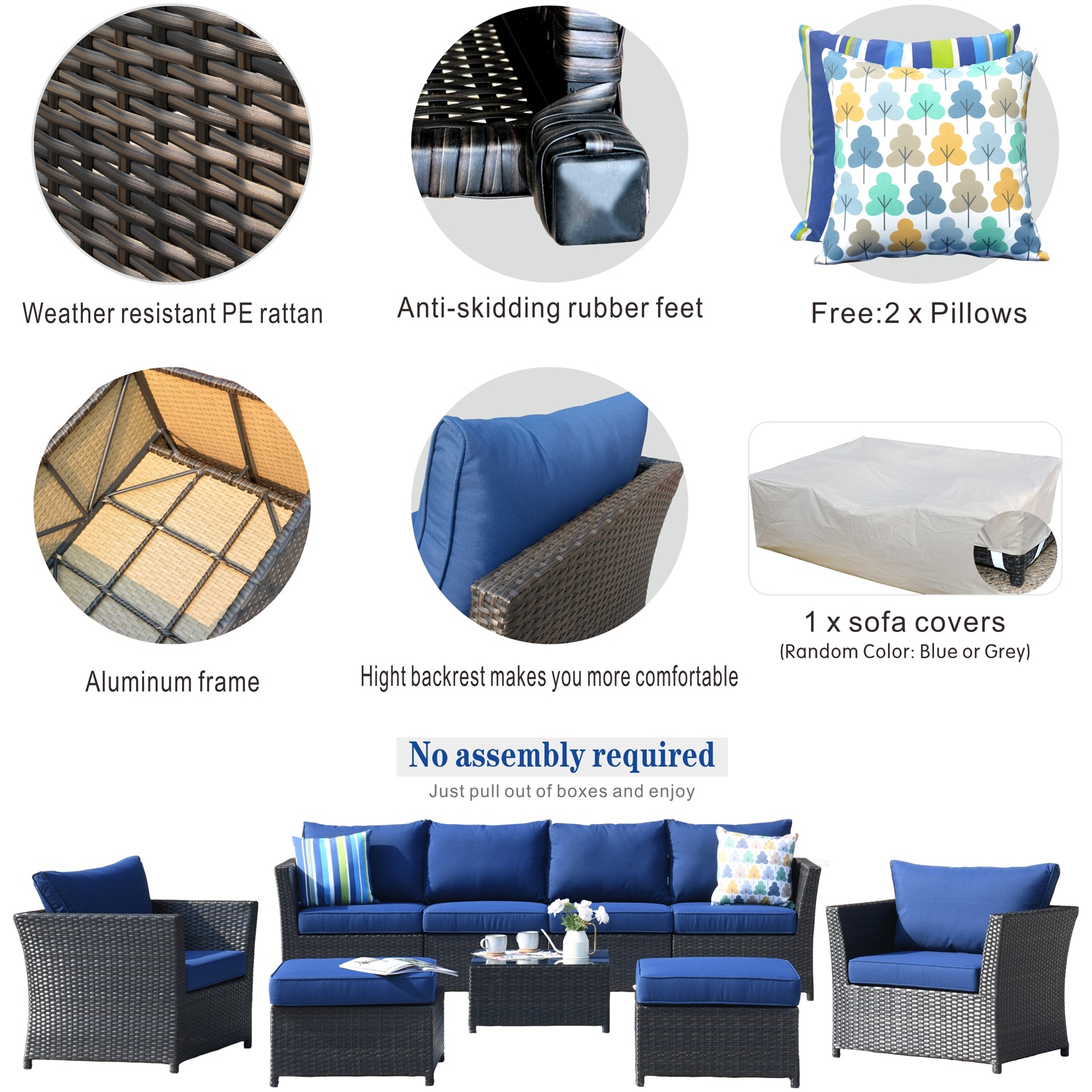 Ovios RS100-92 Patio-Conversation-Sets - View #3