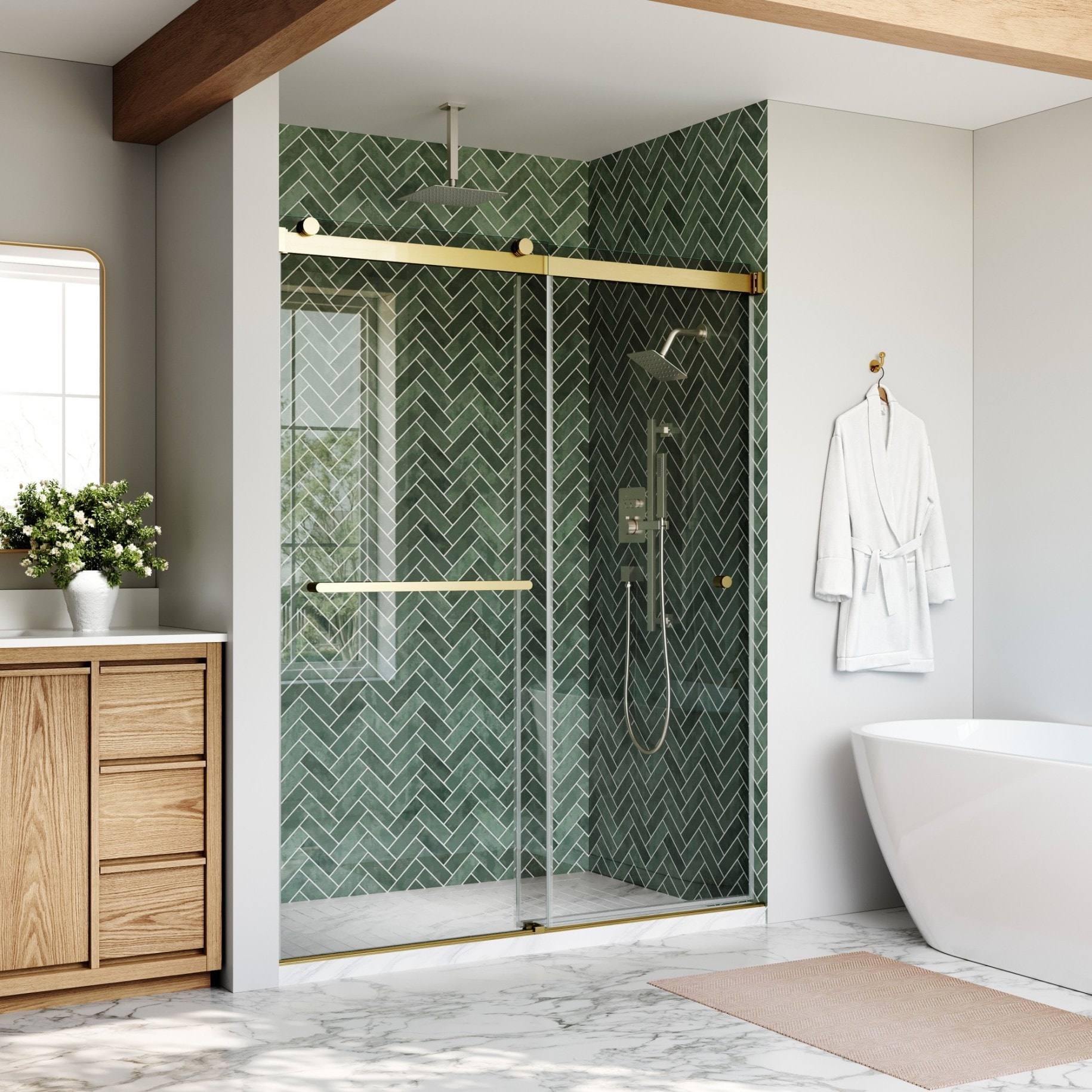 WELLFOR HORIZ-6074BG Shower-Doors - View #12