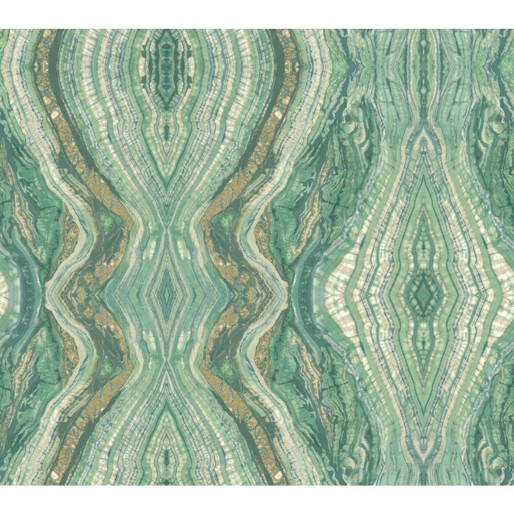 York Wallcoverings BH8397 Antonina Vella Kashmir 60.75-Sq. Feet Turquoise Paper Geometric Unpasted Wallpaper