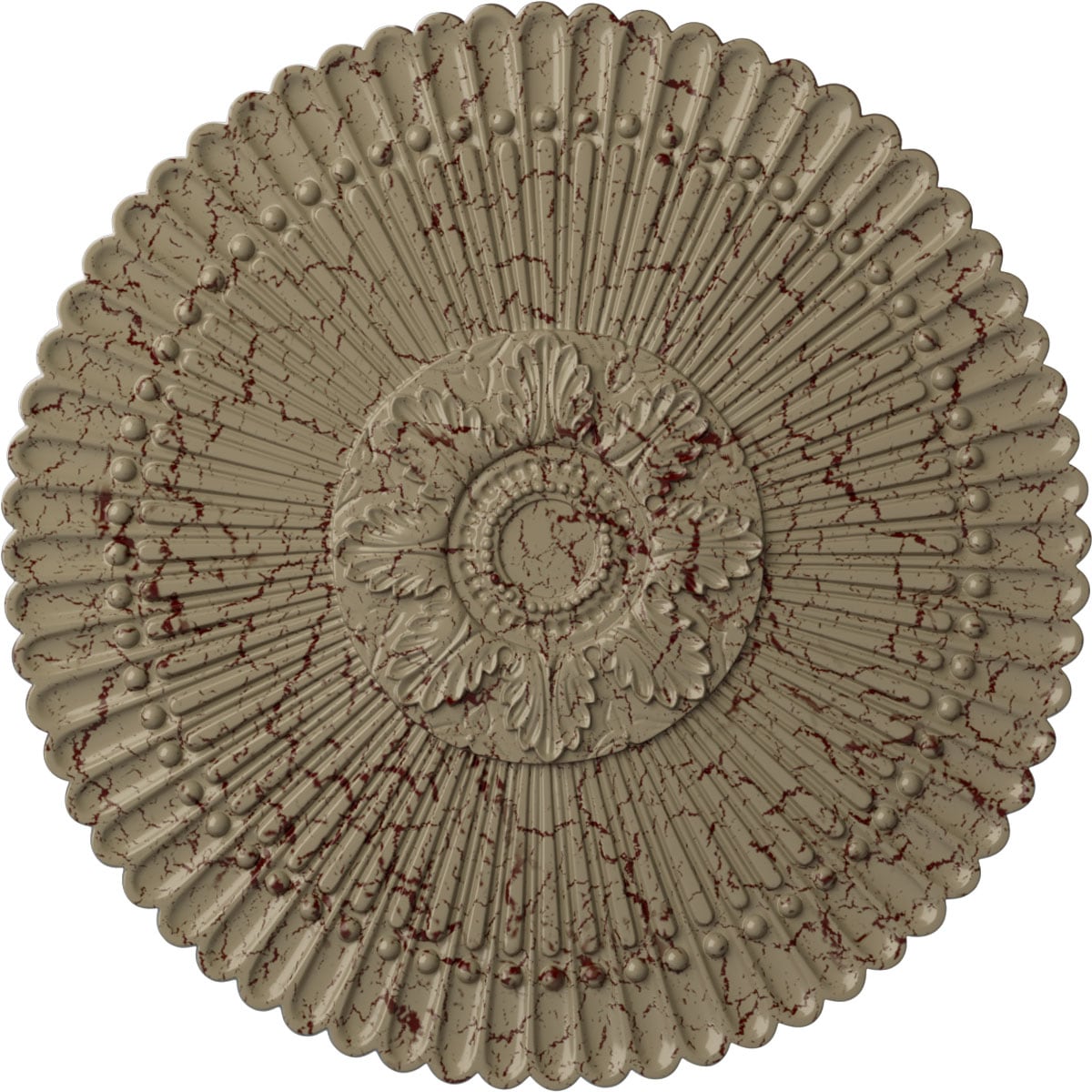 Ekena Millwork CM30NEGDC Nexus 30-in W x 30-in L Painted Gobi Desert Crackle Polyurethane Whole Ceiling Medallion