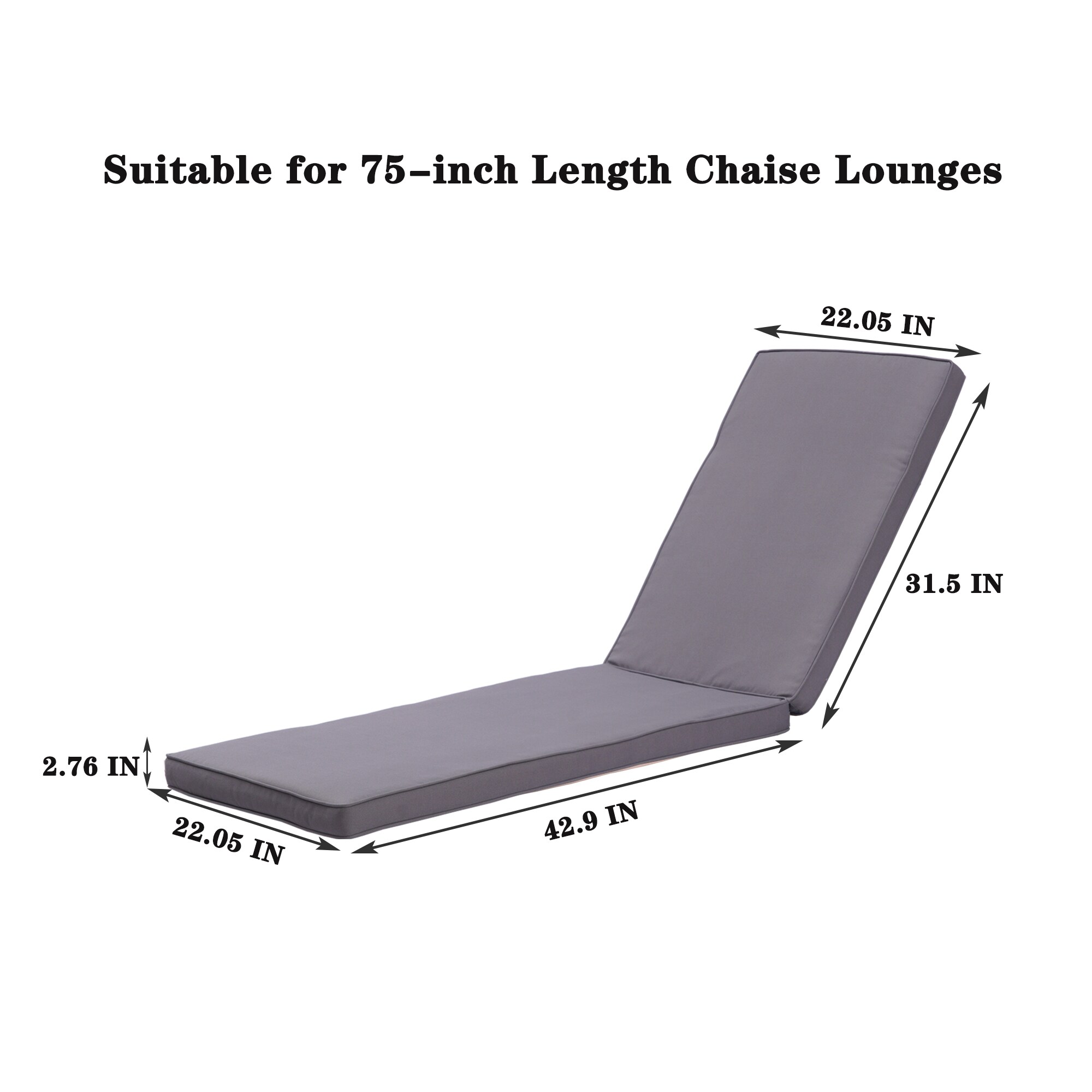 lounge chair cushion dimensions