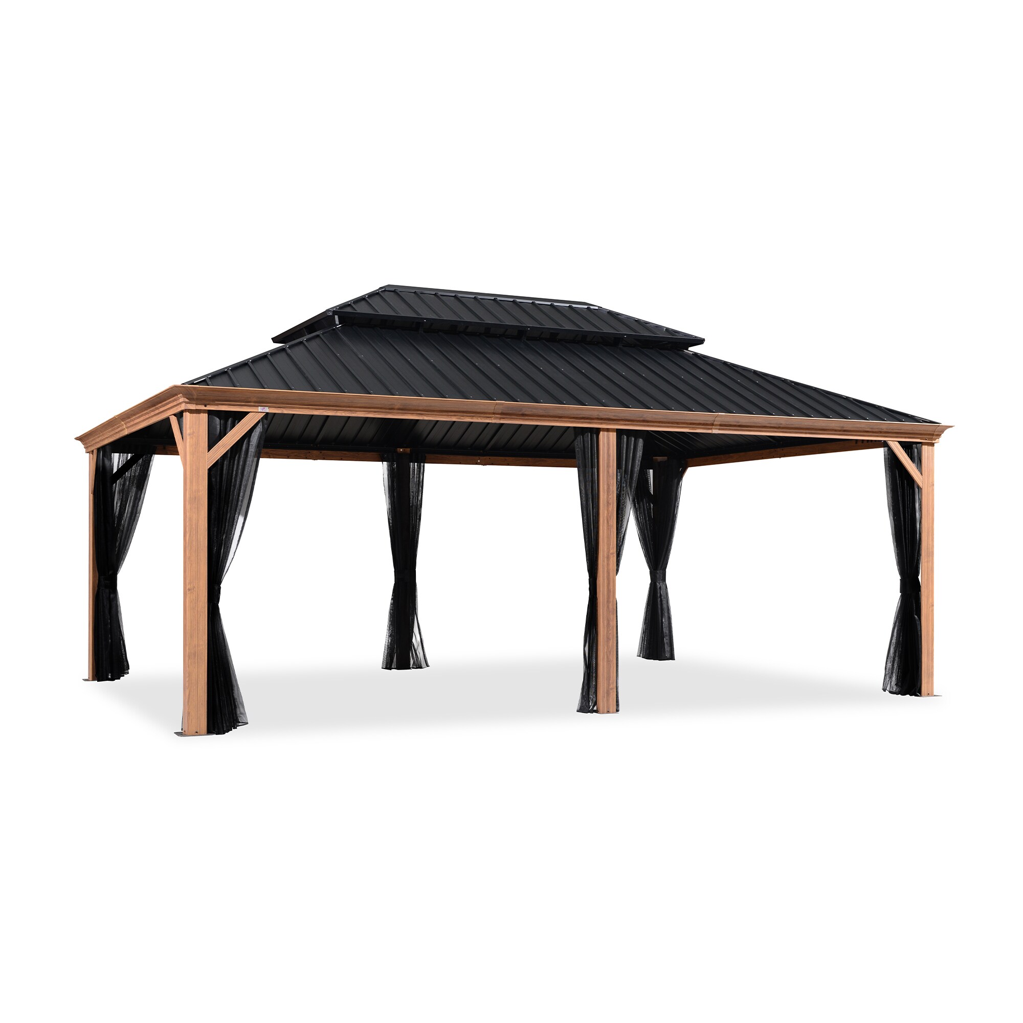 PURPLE LEAF LS06WHTG1424-H Wood-Resin-Gazebos - View #3