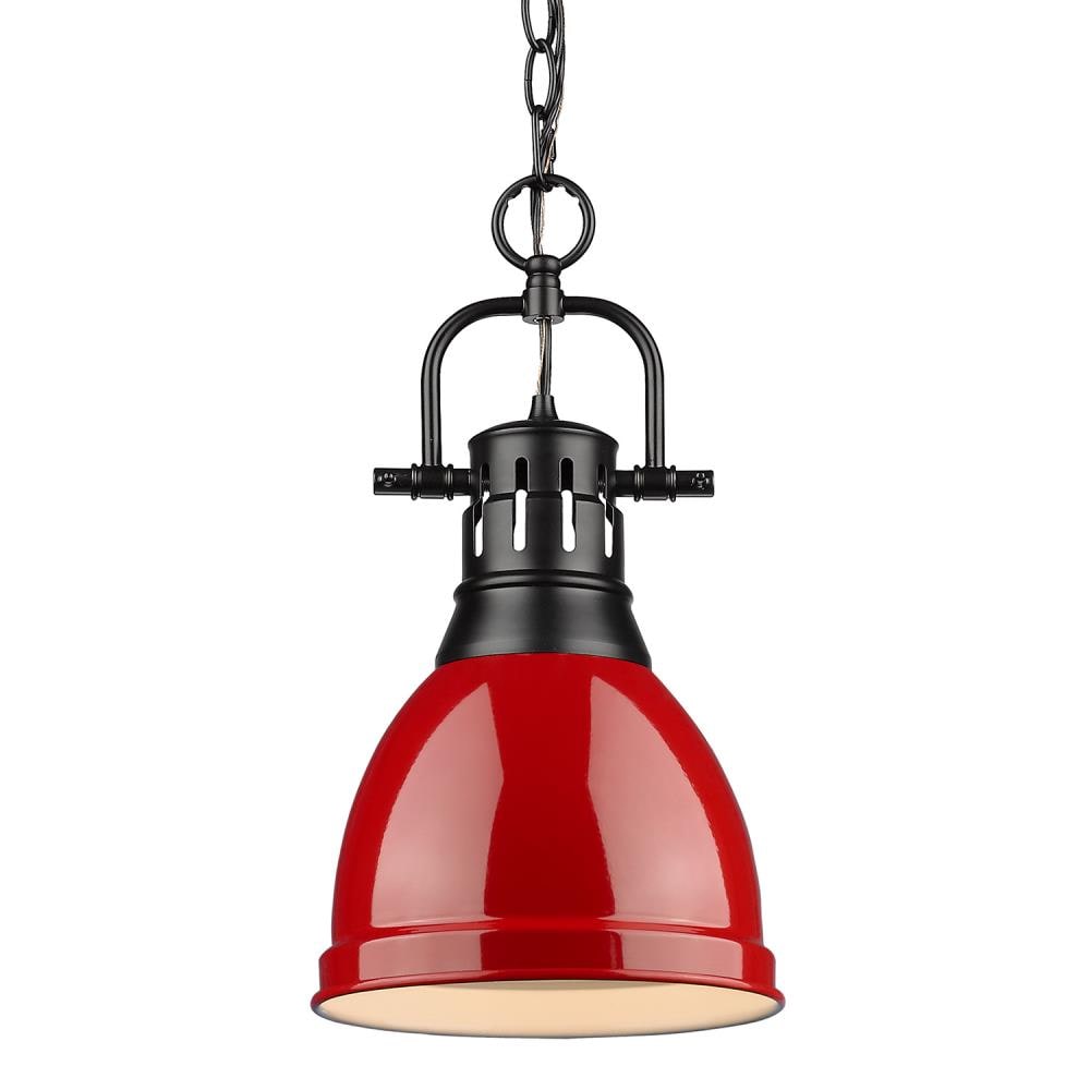 Golden Lighting 3602-S BLK-RD Duncan Black Modern/contemporary Dome Medium Hanging Pendant light