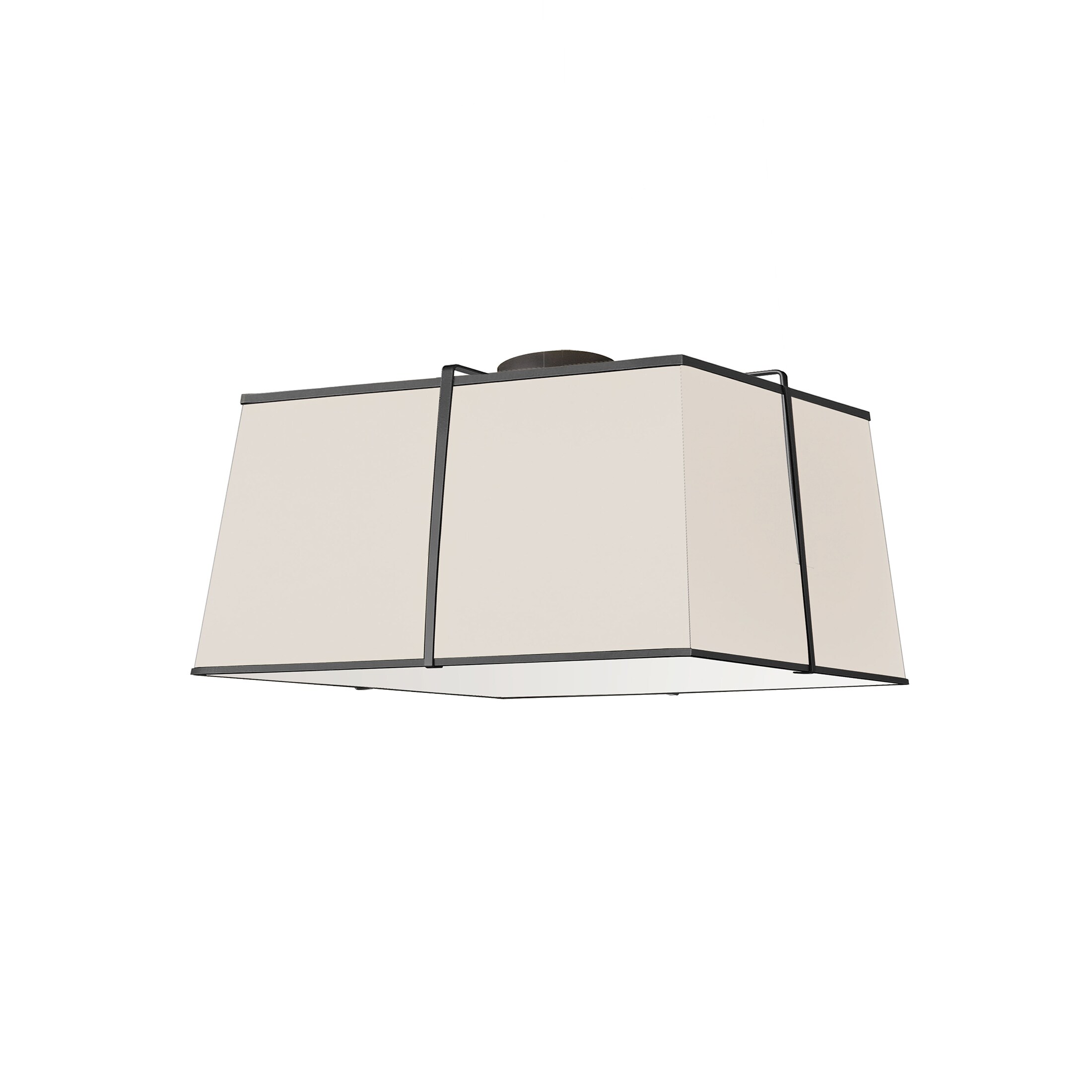 Dainolite TRA-163FH-BK-CRM Trapezoid 3-Light 16-in Cream LED Flush Mount Light