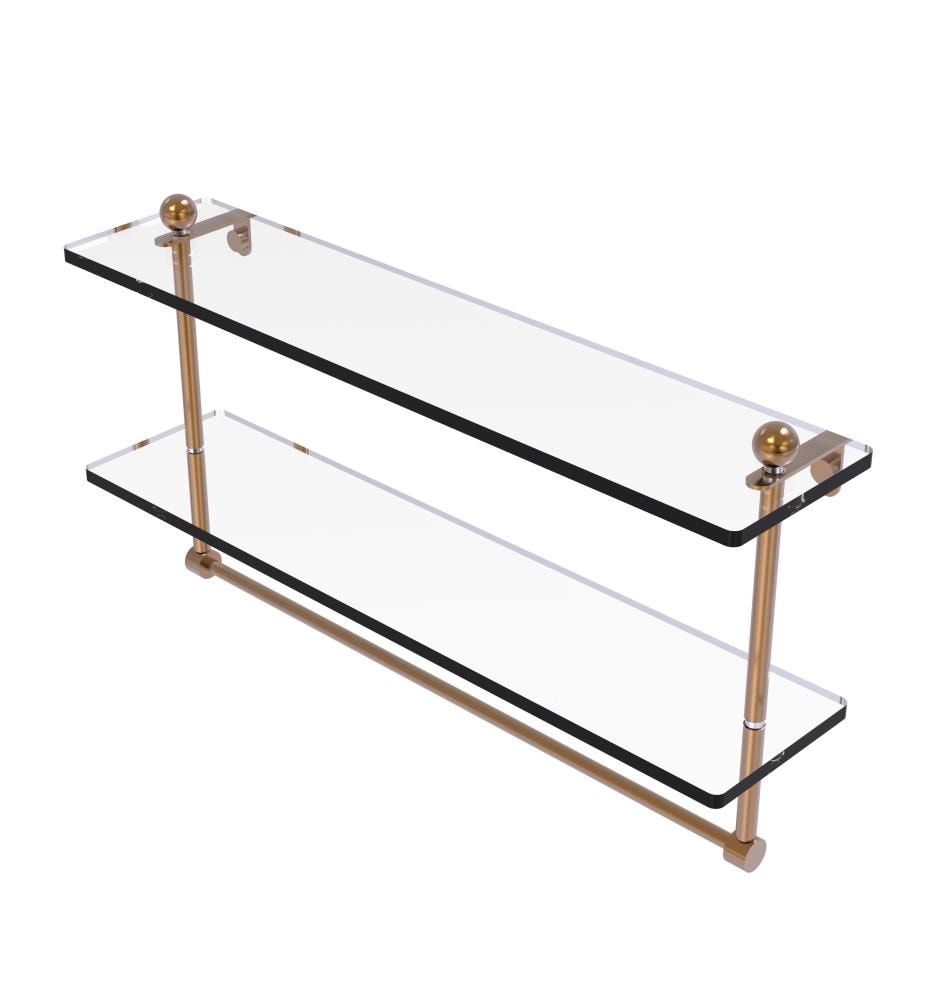 Allied Brass PR-2/22TB-BBR Prestige Regal Brushed Bronze 2 -Tier Wall mount Bathroom Shelf ( 22-in x 12-in x 5-in )