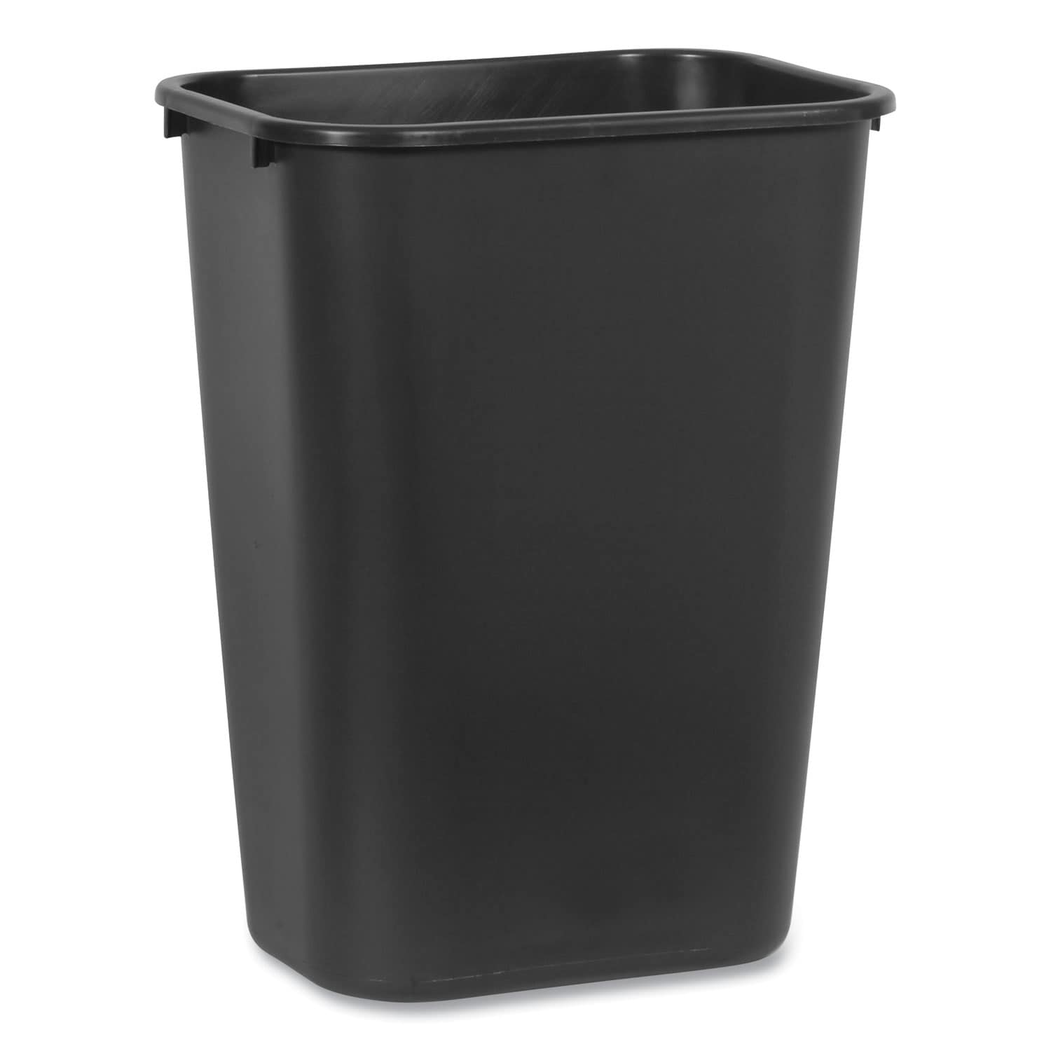 Rubbermaid Commercial Products RCP295700BK Black Plastic Wastebasket