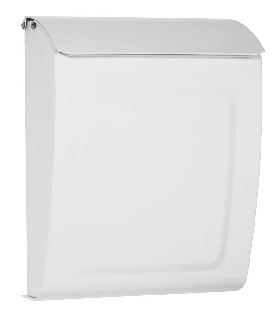Architectural Mailboxes 2594W-10 Aspen Locking Metal Small Mailbox White