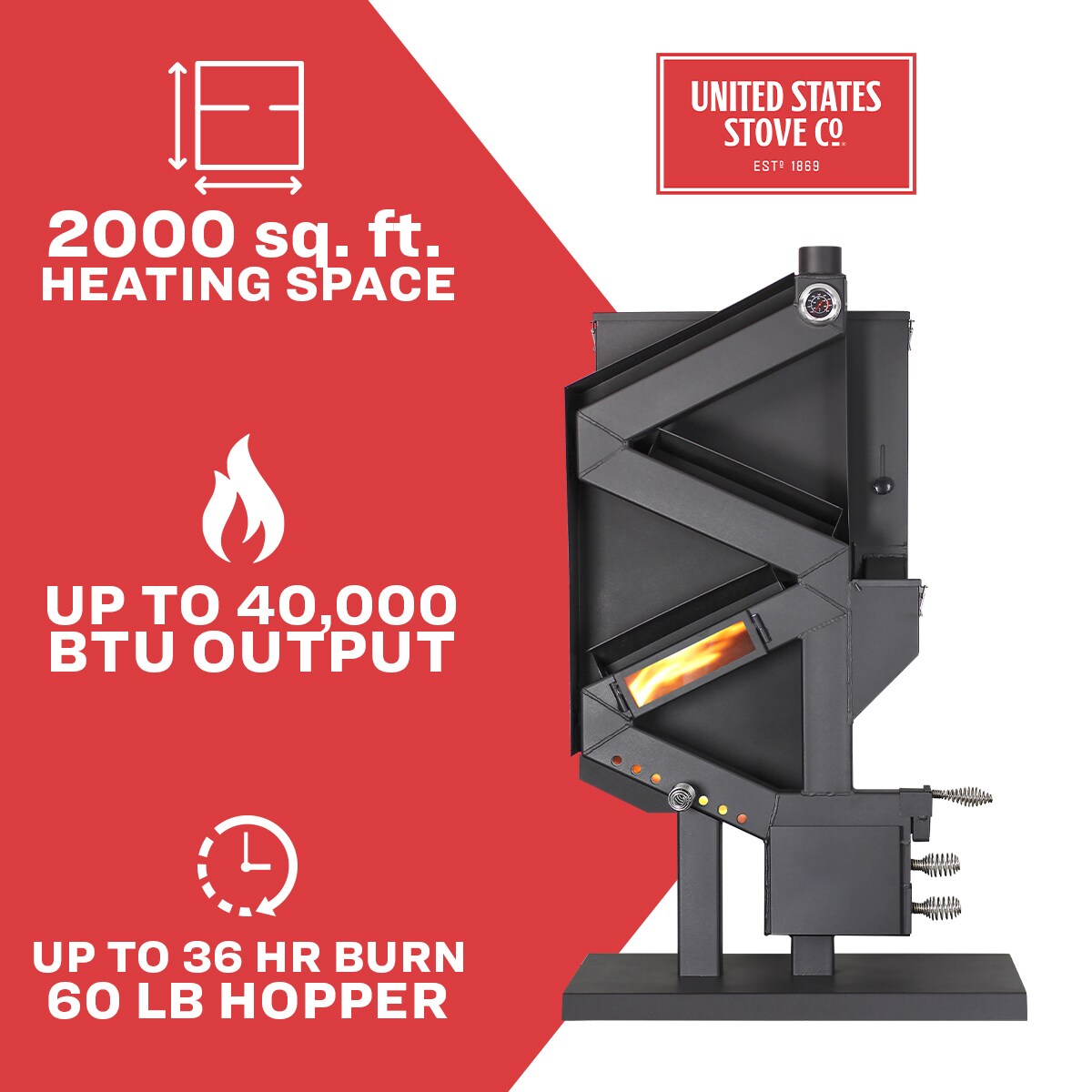 US Stove Company GW1949 Pellet-Stoves - View #3