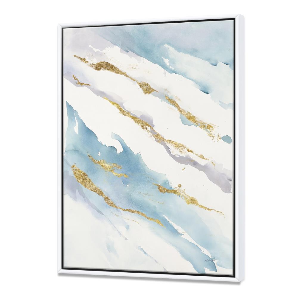 Designart FL30009-36-46-WH Wood Floater Frame 46-in H x 36-in W Modern Print on Canvas