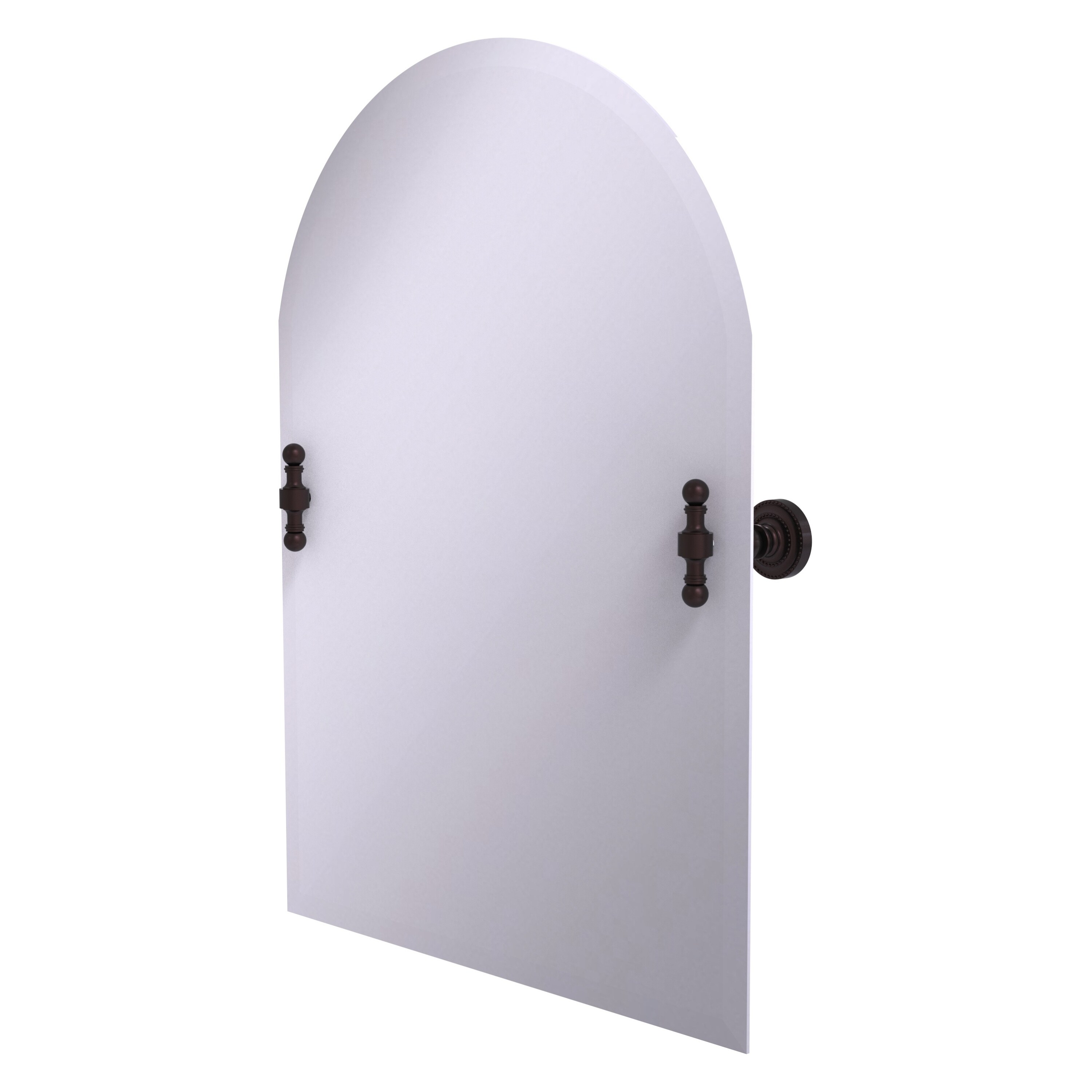 Allied Brass RD-94-ABZ Retro Dot 21-Inches x 29-Inches Beveled Frameless Arch Tilting Bathroom Vanity Mirror ( Antique Bronze )
