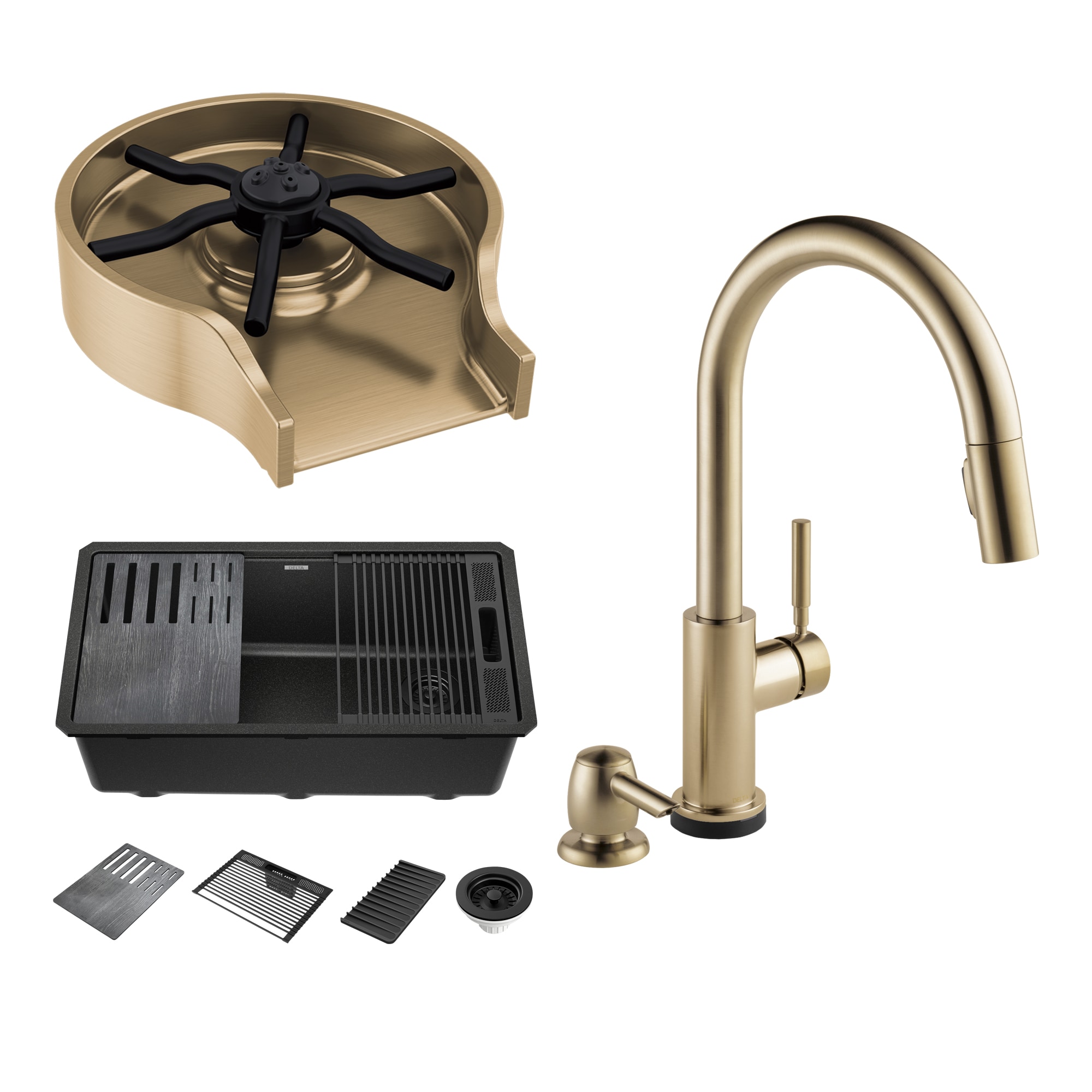 Shop Delta Trask with Tempsense Spotshield Stainless Single Handle  Pull-Down Kitchen Faucet Collection at