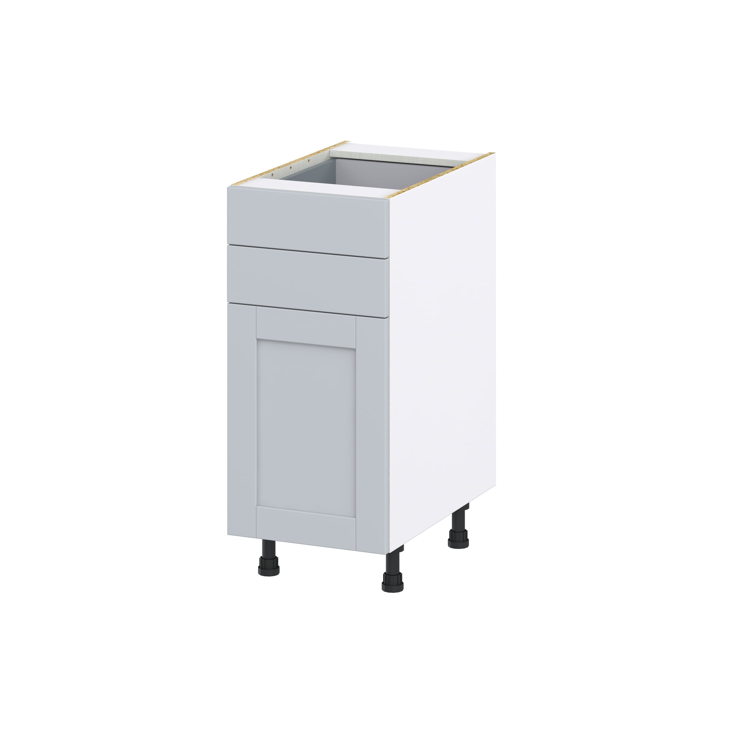 Hugo&Borg Charlesberg 15-in W x 34.5-in H x 24-in D Gray 2-Drawer Base Fully Assembled Cabinet