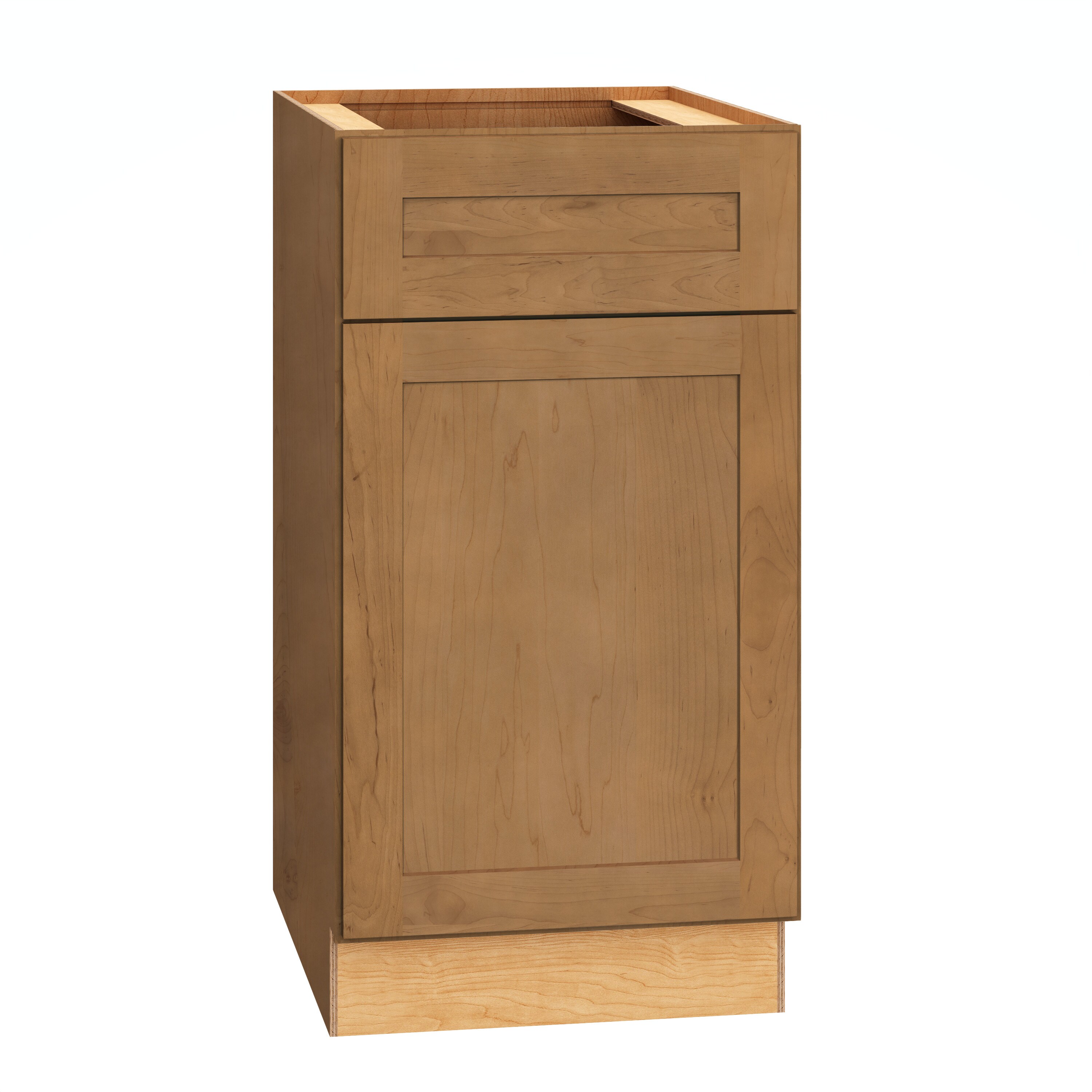 Diamond Express 62L-B18R Jamestown 18-in W x 34.5-in H x 24-in D Sahara Brown Base Fully assembled Plywood Cabinet (Recessed Panel Shaker)