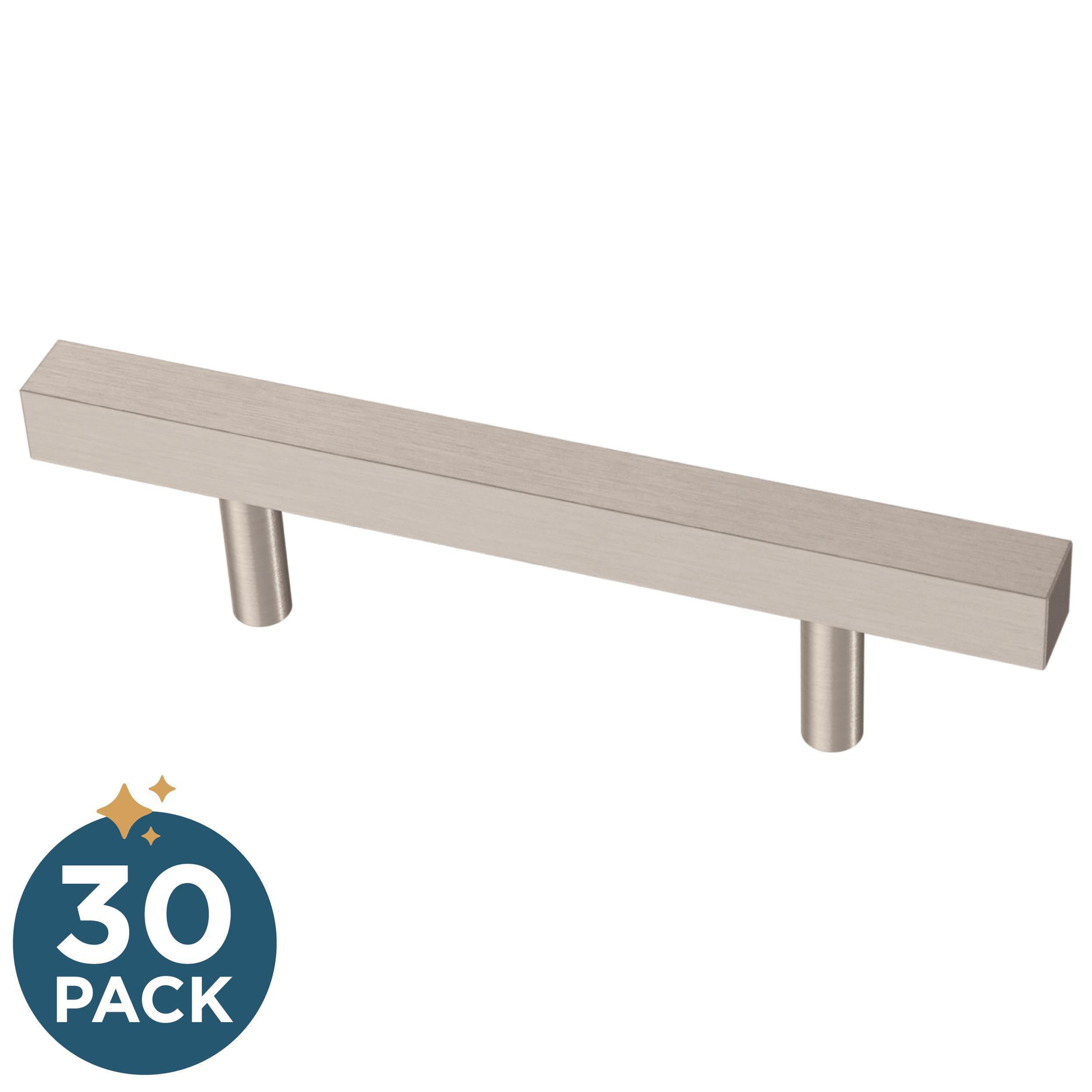 Franklin Brass P46655K-SS-B2 Simple Square Bar 3-in , 76mm Center to Center Stainless Steel Rectangular Bar 30 -Pack