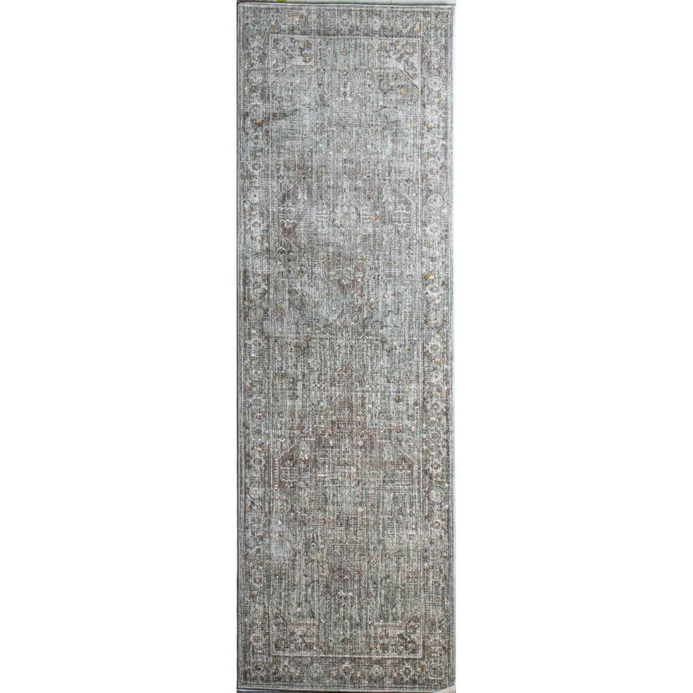 Bashian 649652327730 Legacy 3 x 10 (ft) Polyester Sage Rectangular Indoor Geometric Runner rug