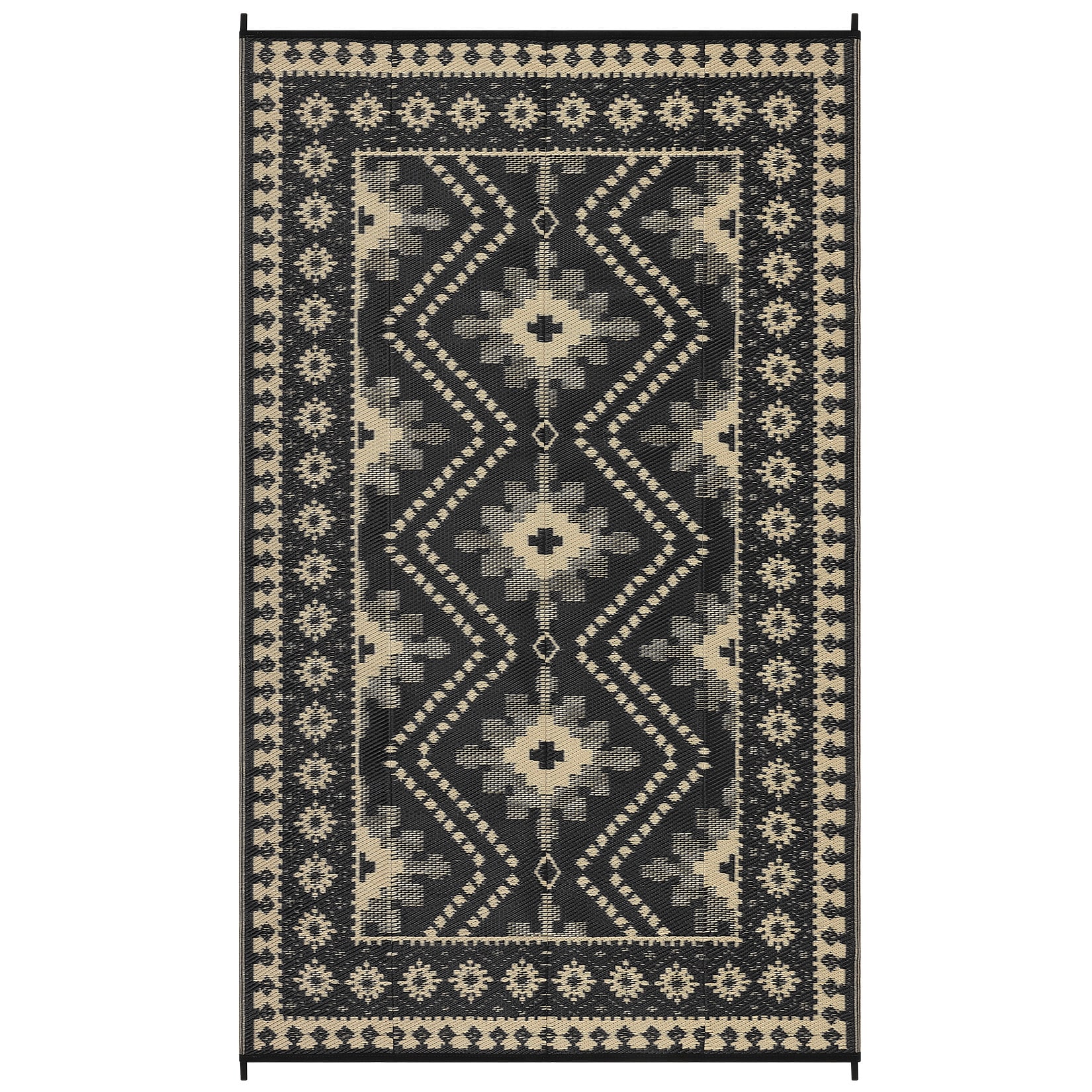 GarveeLife - 9 x 12 ft Waterproof Reversible Outdoor Plastic Straw Rug Stain-Resistant Portable R...