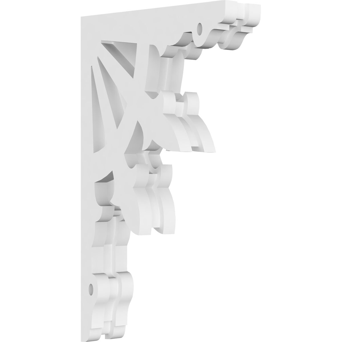 Ekena Millwork CORP01X07X12RL 1.875-in x 7-in x 12-in Riley Unfinished White PVC Paintable Corbel