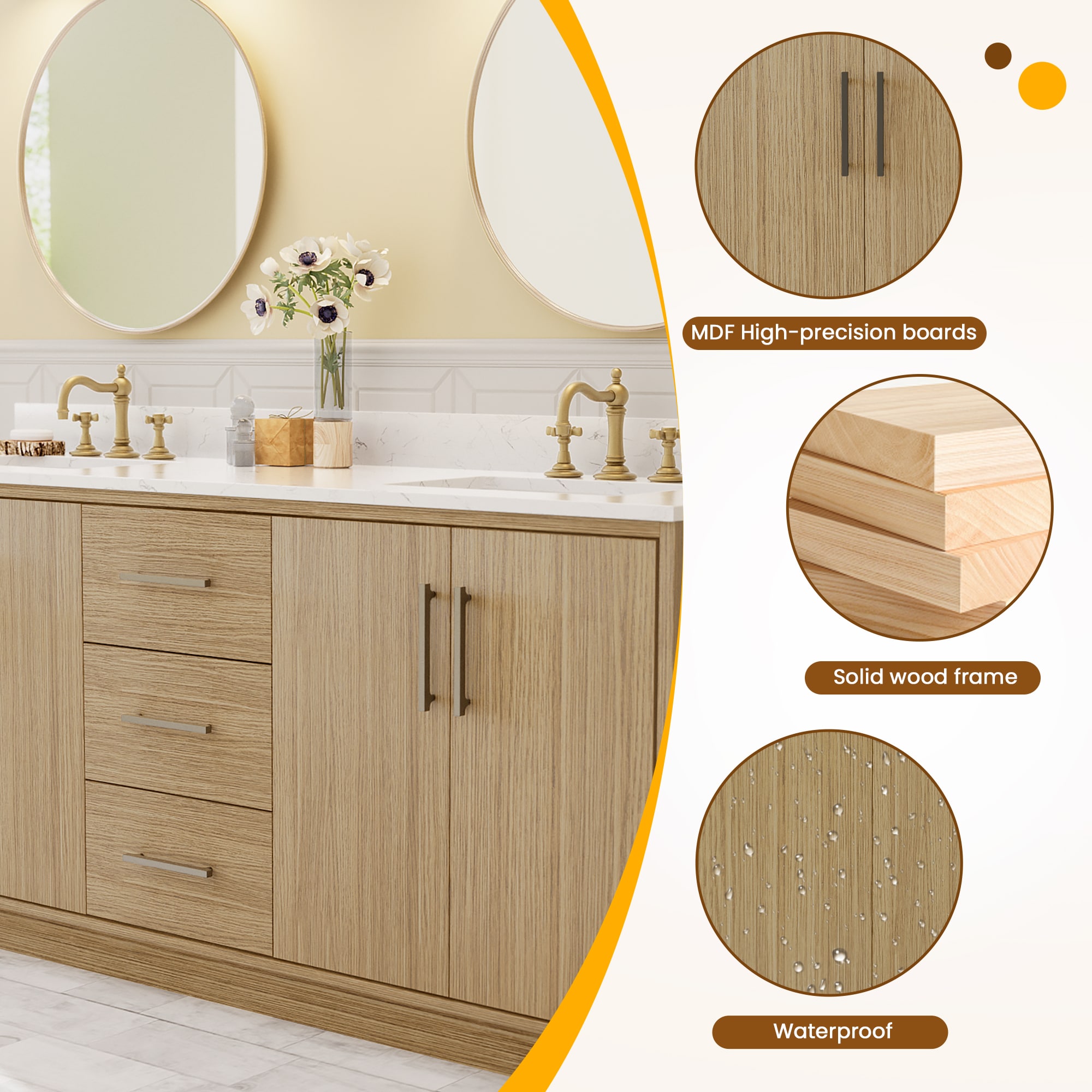 VOUA DXRCJ-SJD-YW Bath-Vanity-Combo - View #8