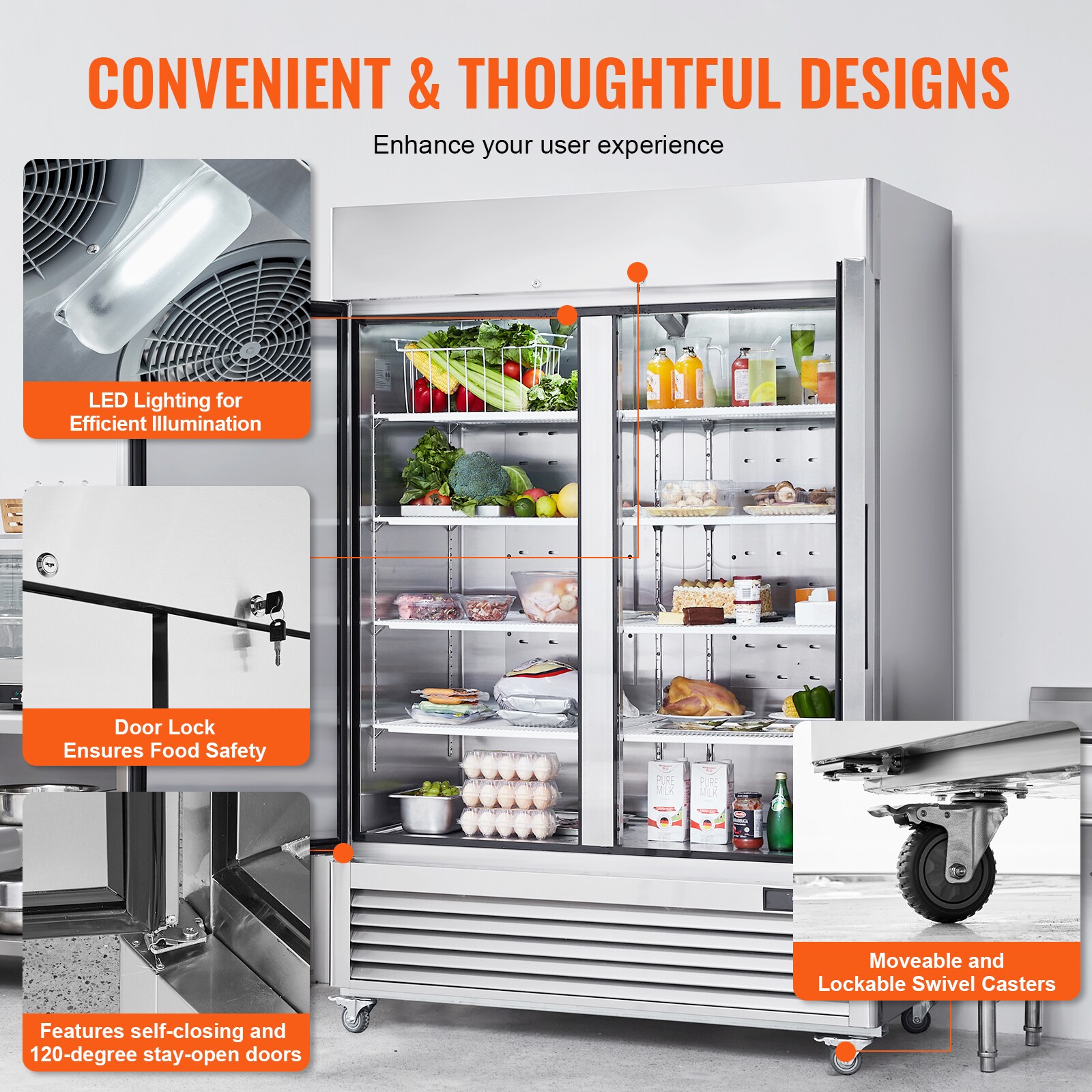 VEVOR SCLSSYLJMCLZ03842V1 Commercial-Refrigerators - View #6