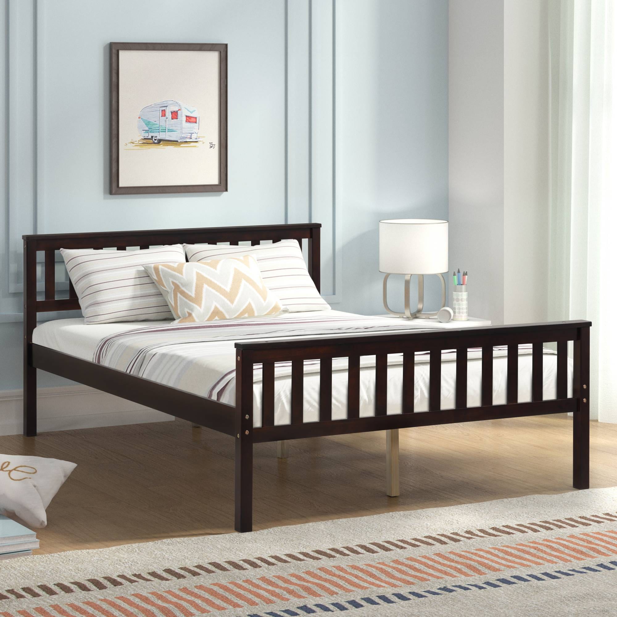 Winston Porter Ivanne Twin Standard Bed, Wood Platform Bed, 52% OFF