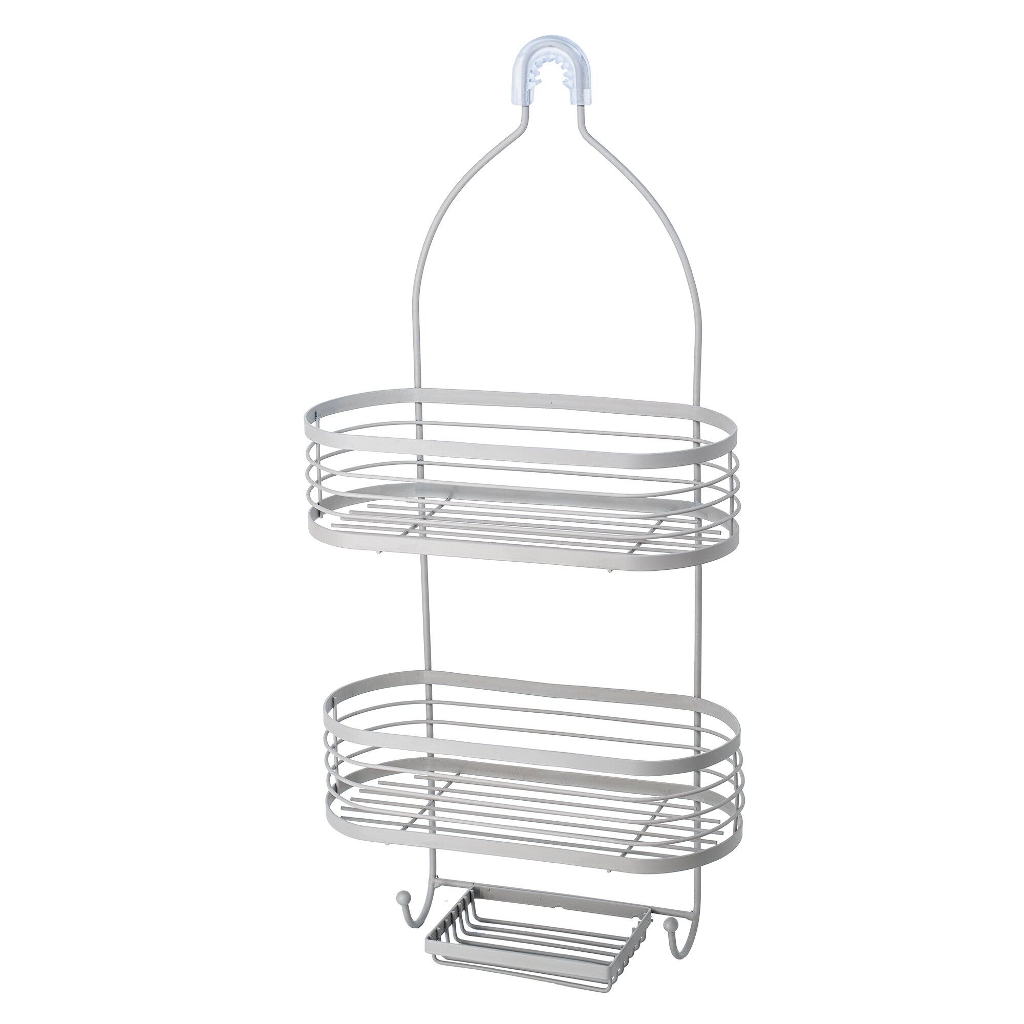 ACENTO SC421MGY Matte Gray Stainless steel 3 -Shelf Over the showerhead Hanging shower caddy 11.3-in x 5.8-in x 23.9-in